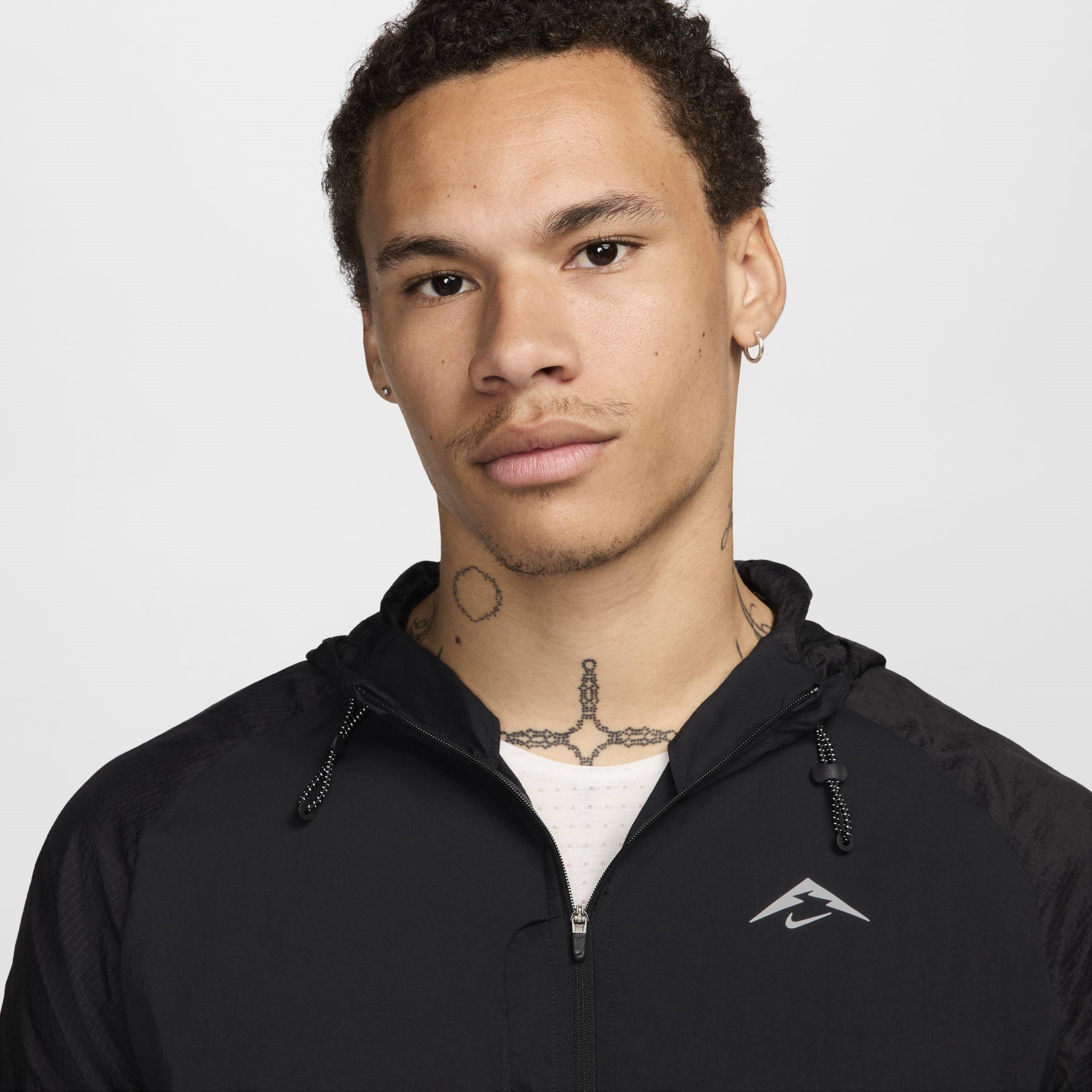 Blk/Anthrac/Wht - Nike - Trail Aireez Men's Running Jacket - 3