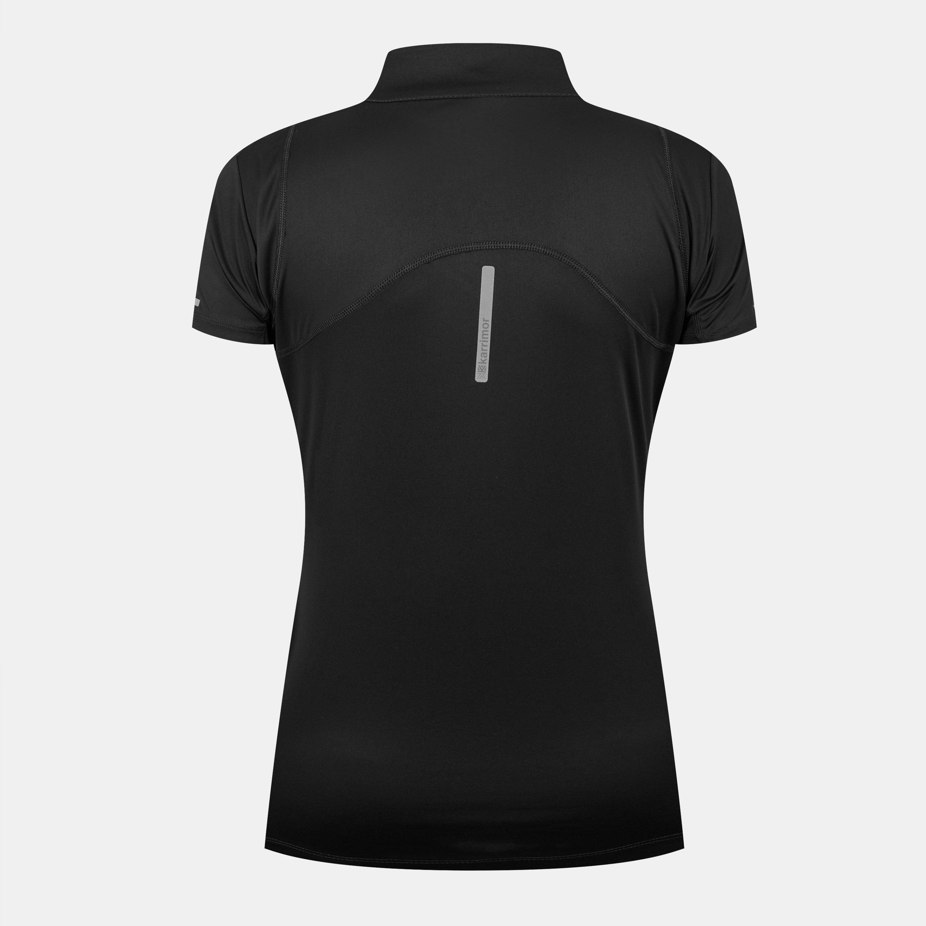 Schwarz - Karrimor - Womens Short Sleeve 1/4 Zip T-Shirt - 2