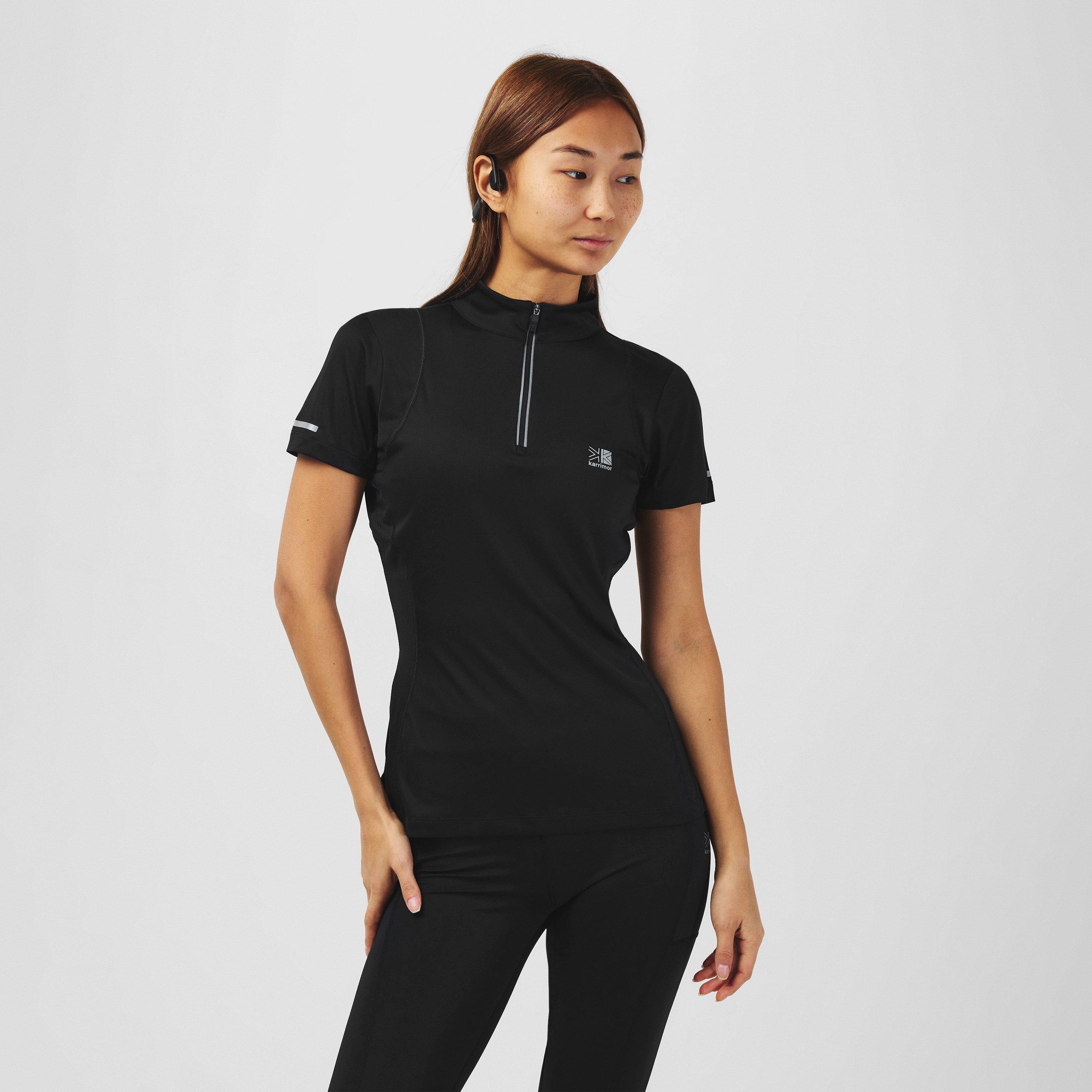 Schwarz - Karrimor - Womens Short Sleeve 1/4 Zip T-Shirt - 3