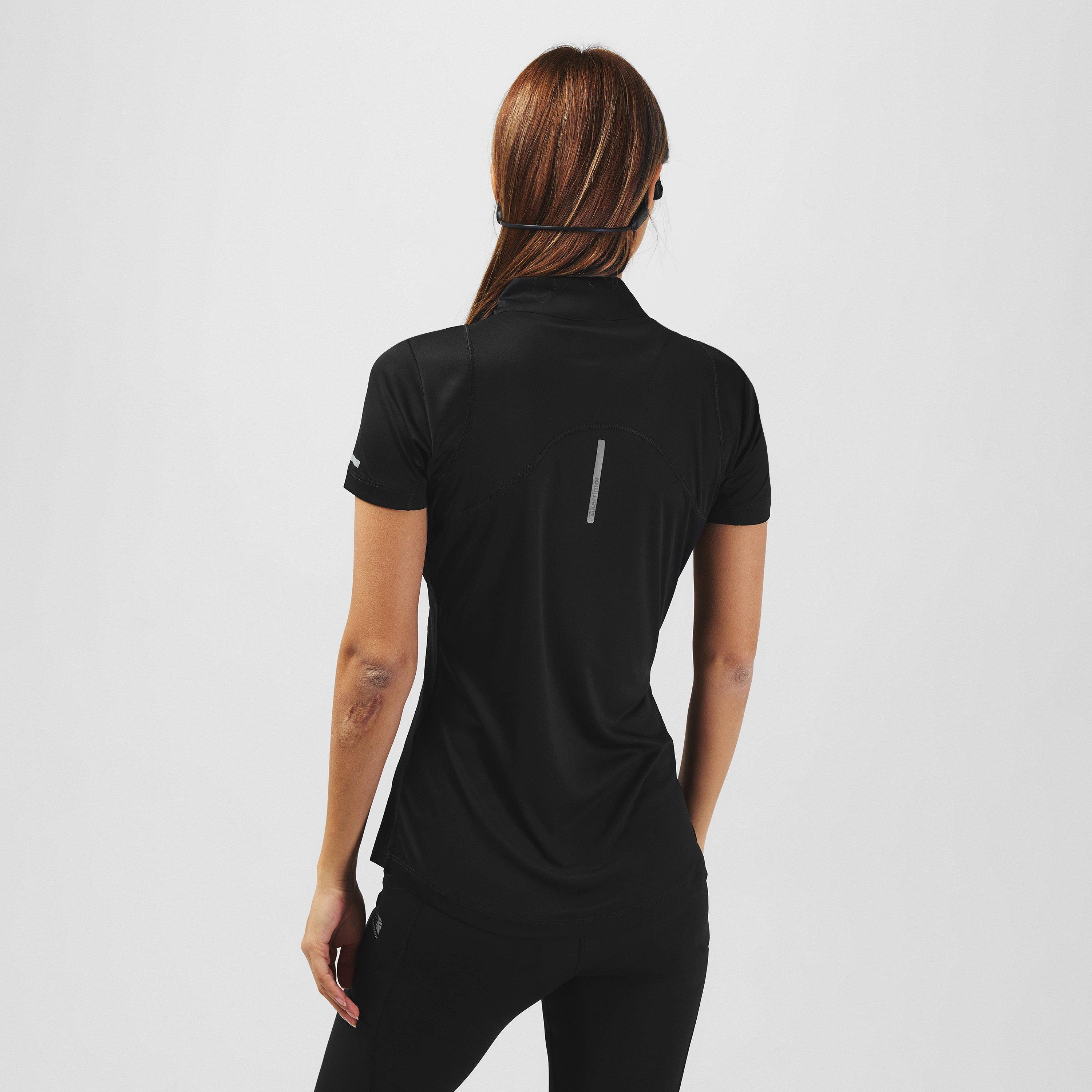 Schwarz - Karrimor - Womens Short Sleeve 1/4 Zip T-Shirt - 4