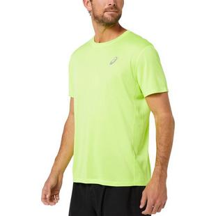 Hazard Green - Asics - Silver Mens Running T Shirt - 1