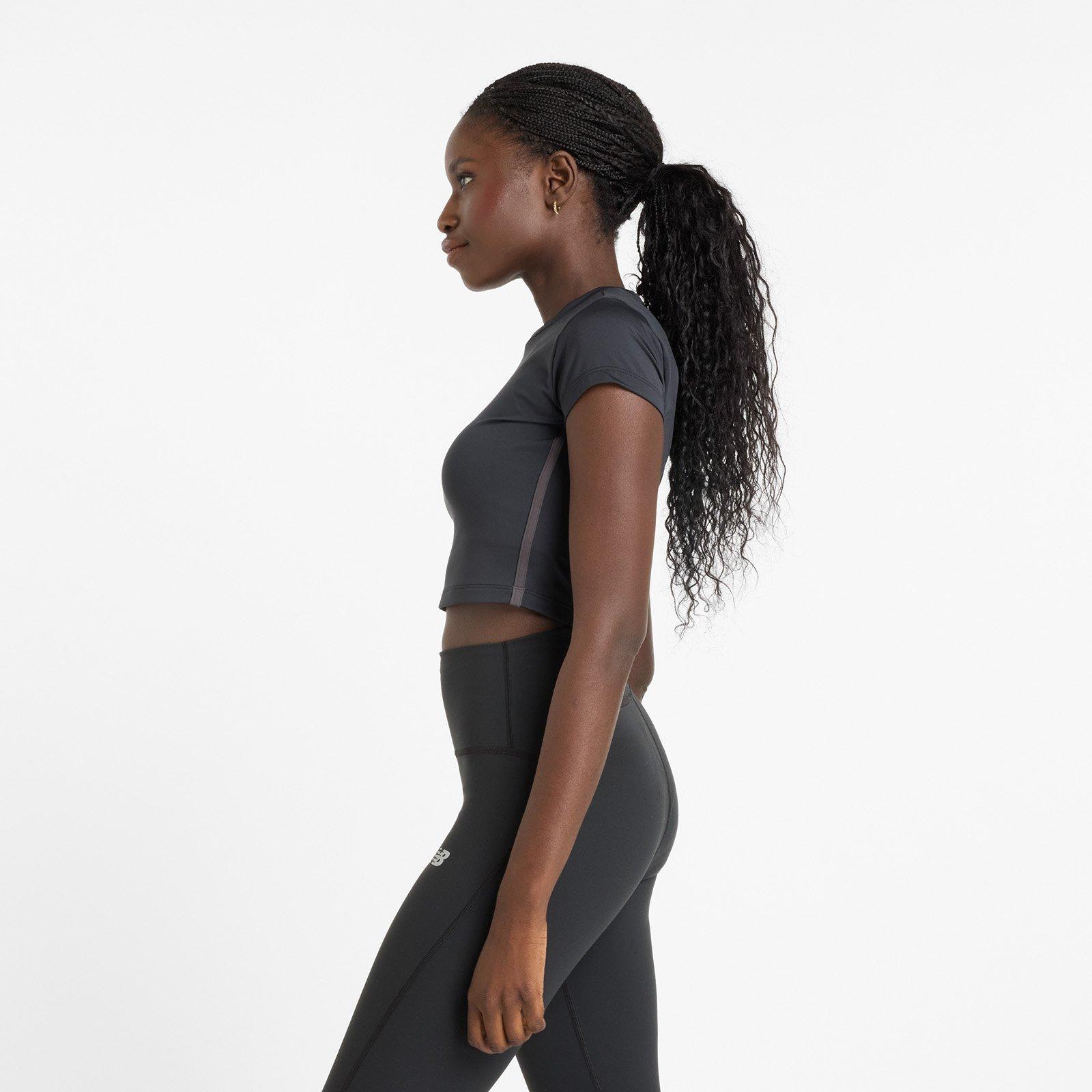 Black - New Balance - Harmony Ss Top Ld61 - 2