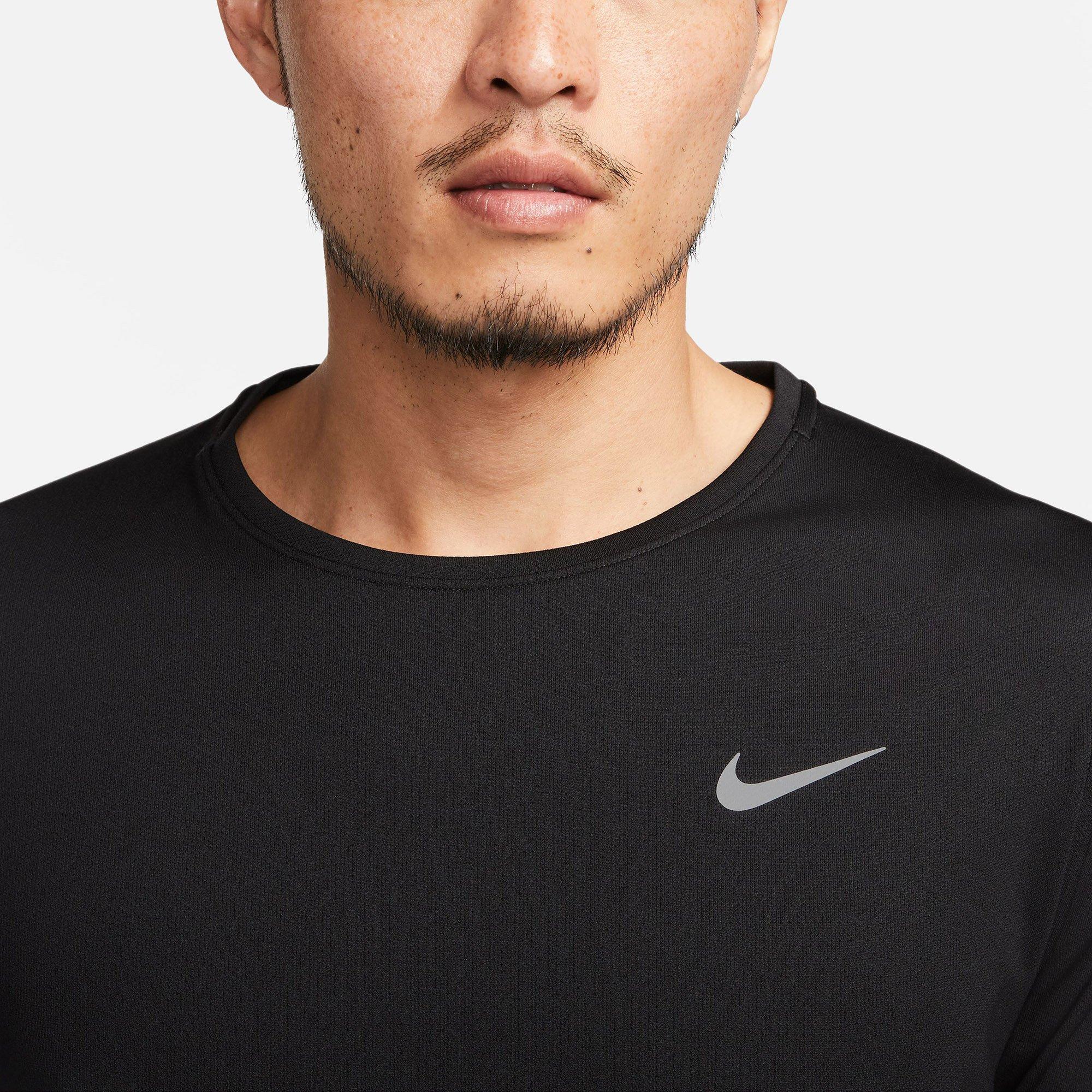 Black/Ref.Silv - Nike - Dri-FIT UV Miler Mens Performance T-Shirt - 3