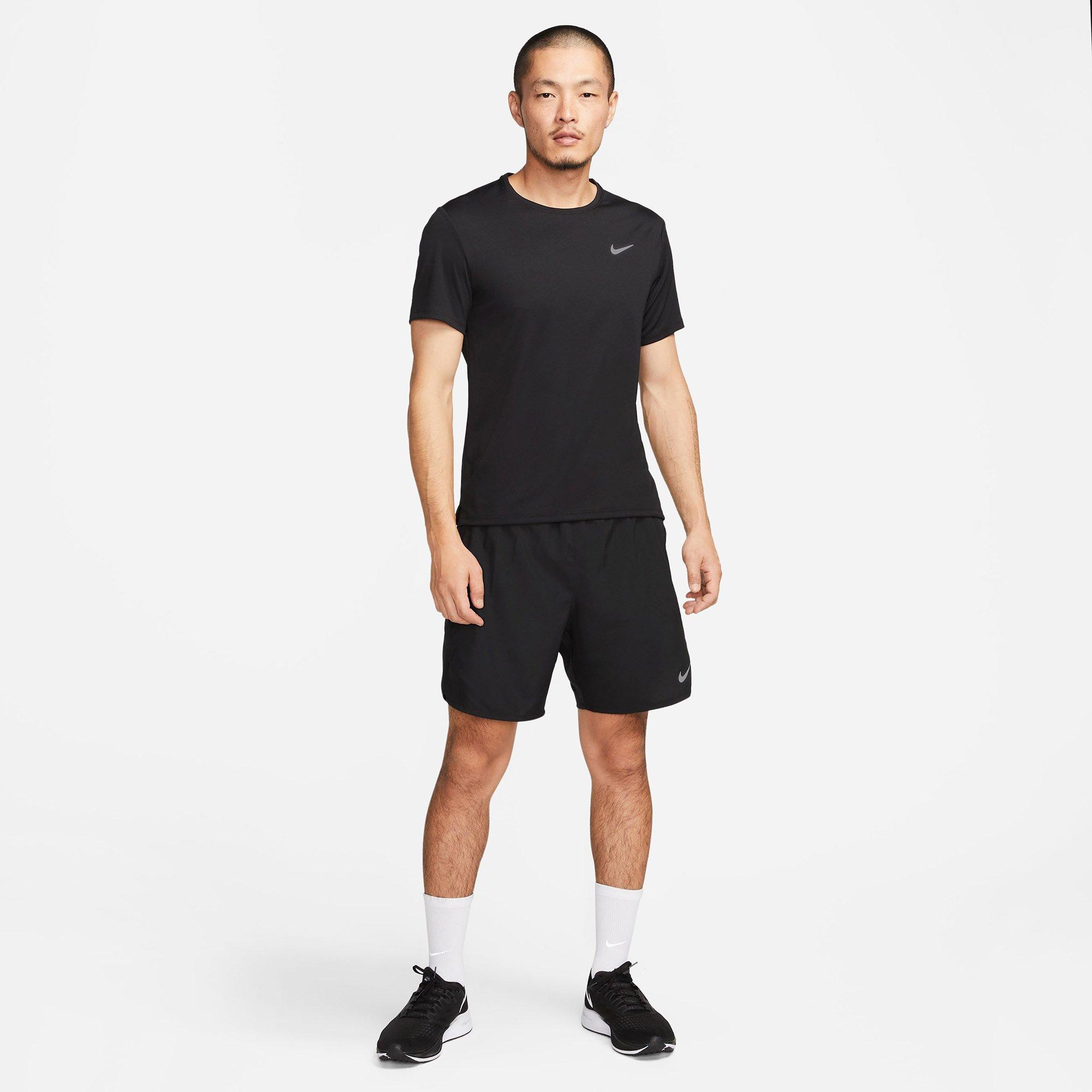 Black/Ref.Silv - Nike - Dri-FIT UV Miler Mens Performance T-Shirt - 7