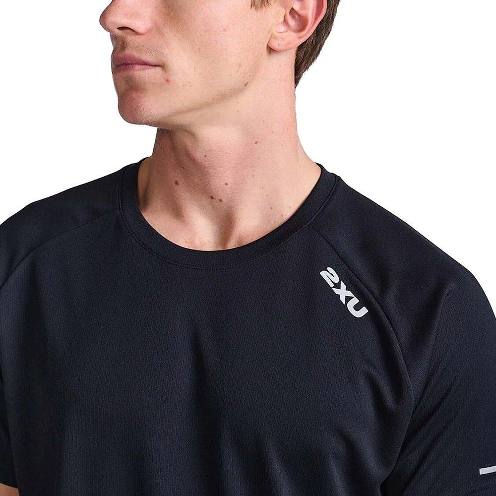 Black/Silver - 2XU - Aero Mens Performance T Shirt - 2