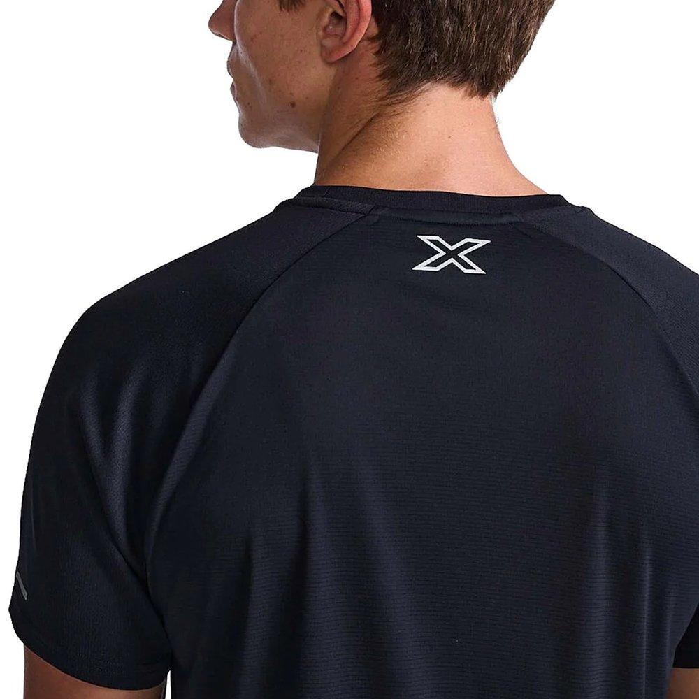 Black/Silver - 2XU - Aero Mens Performance T Shirt - 3