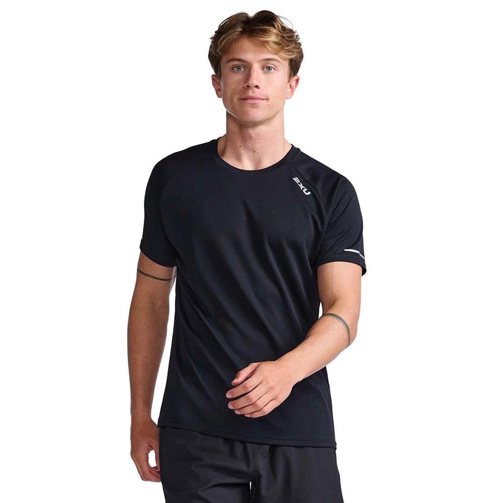 Black/Silver - 2XU - Aero Mens Performance T Shirt - 5