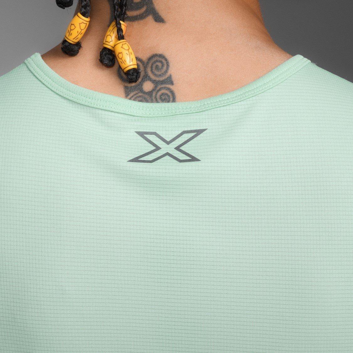 D.Mint/Blk Ref - 2XU - Aero Mens Performance Tank - 6