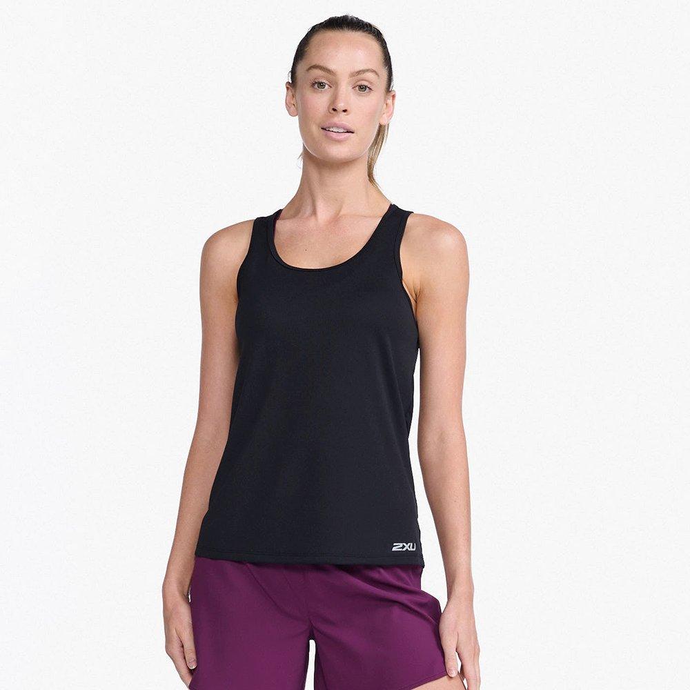 Black/Silver - 2XU - Aero Womens Performance Tank - 6