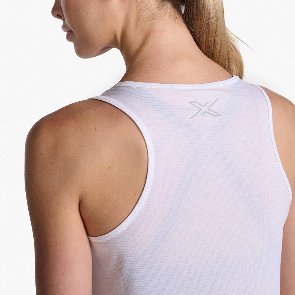 White/Silver - 2XU - Aero Womens Performance Tank - 4
