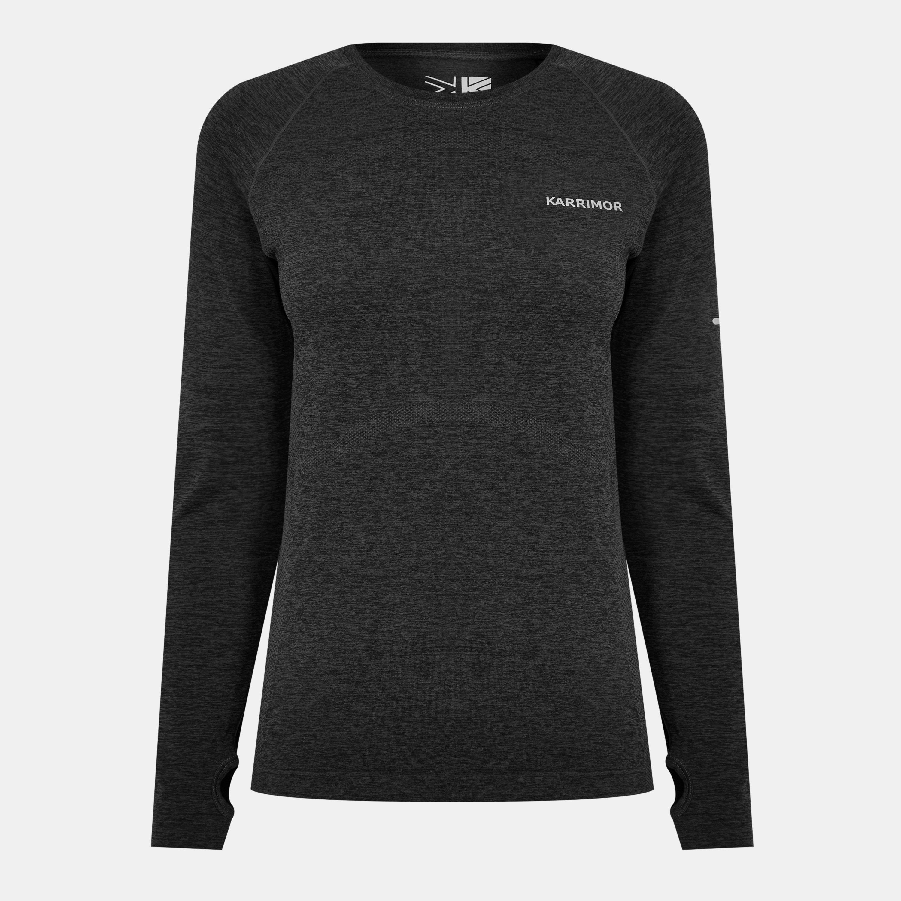 Black Marl - Karrimor - XLite Womens Running Long Sleeve Top - 1