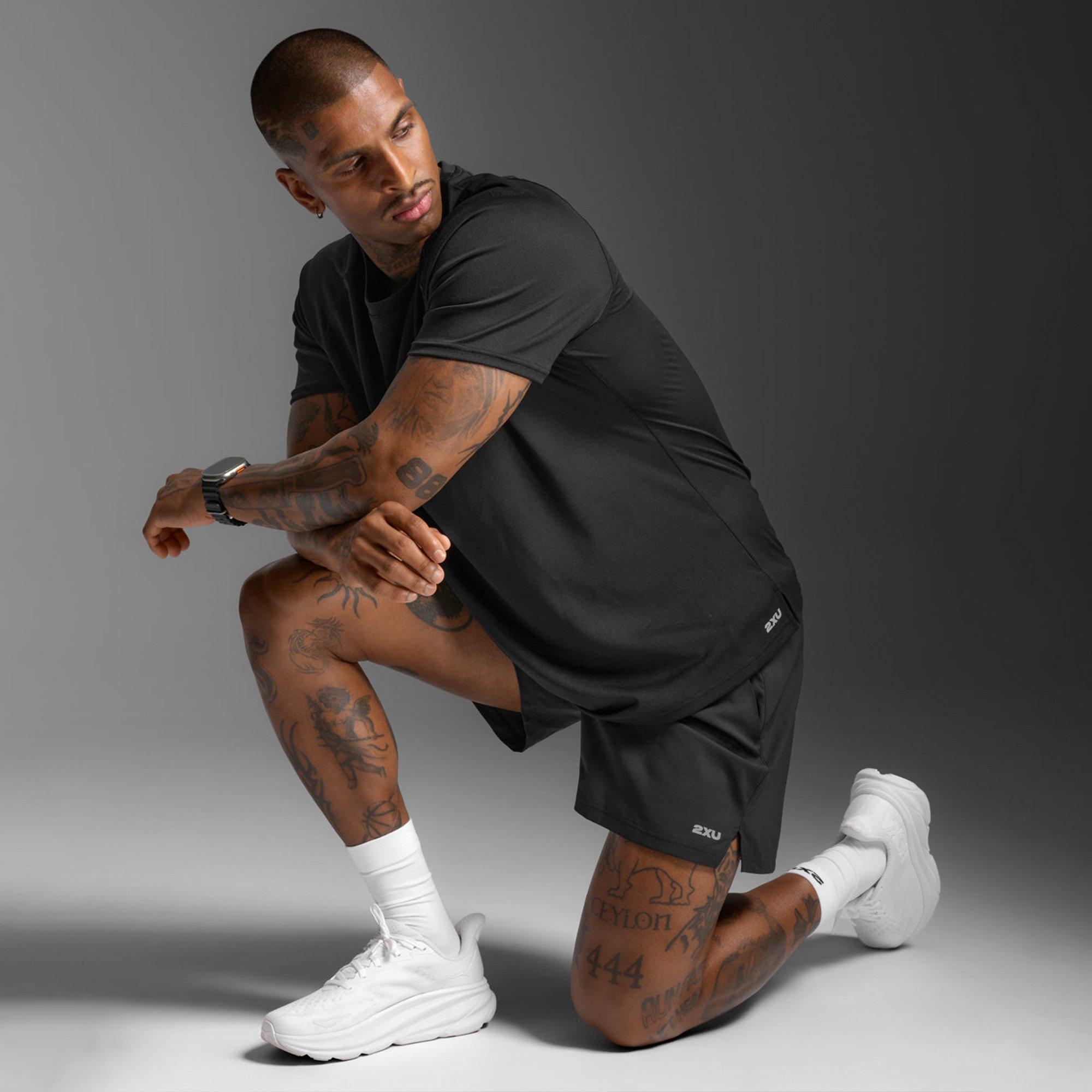 Black/Silver - 2XU - Men's Aero Mesh Short Sleeve Performance Running Top - 5