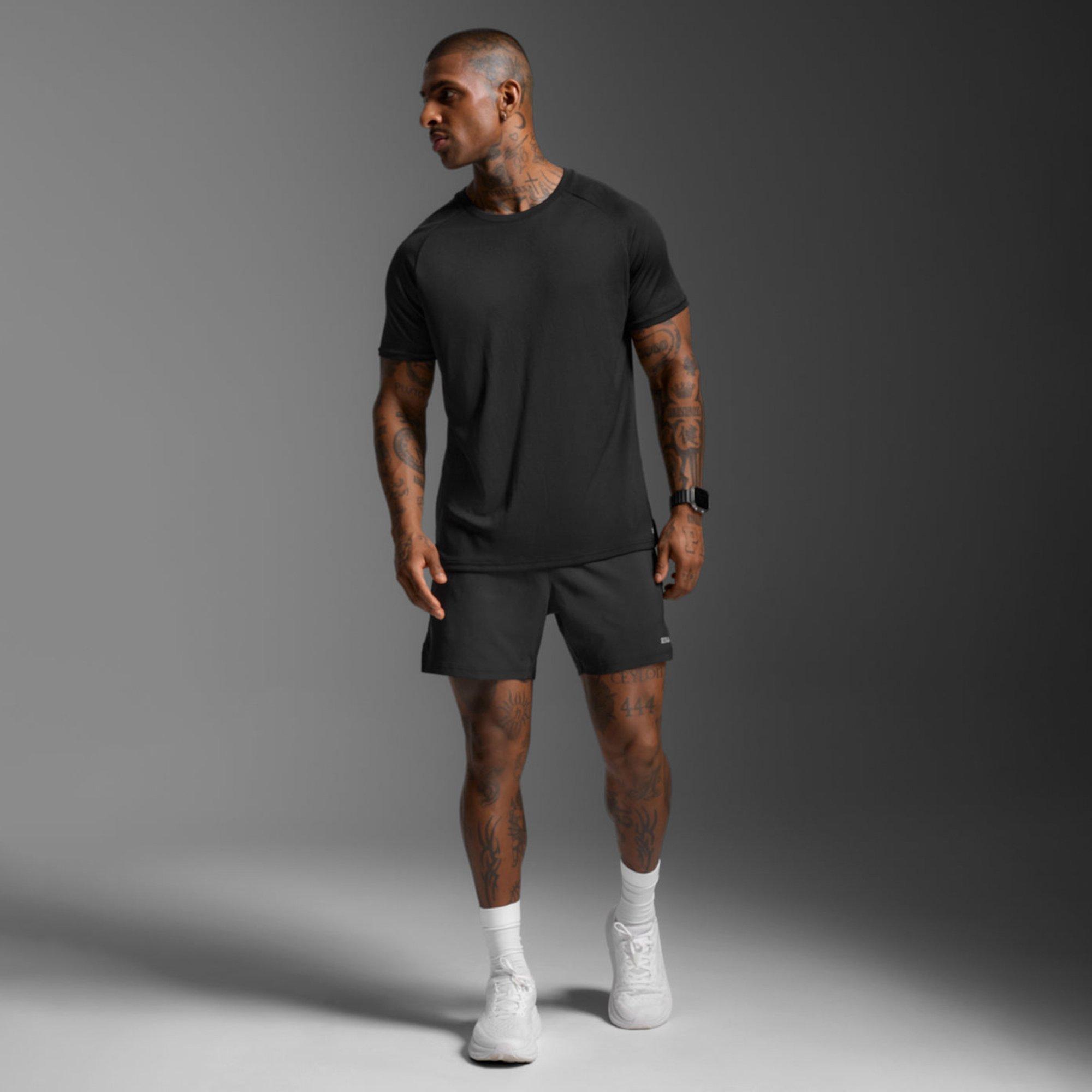 Black/Silver - 2XU - Men's Aero Mesh Short Sleeve Performance Running Top - 6