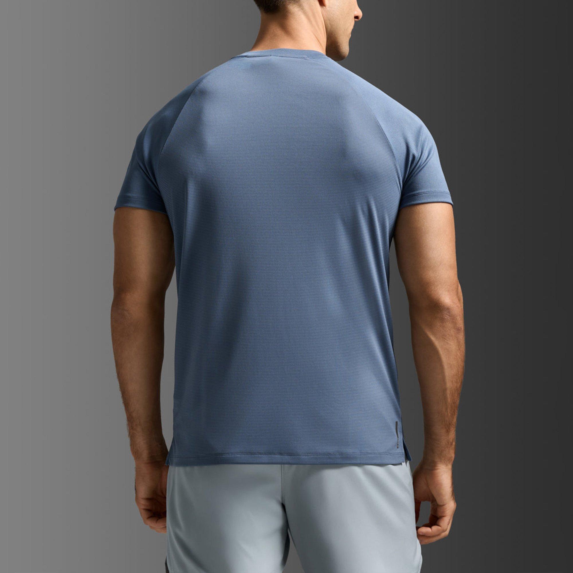 Indigo/Black - 2XU - Men's Aero Mesh Short Sleeve Performance Running Top - 2