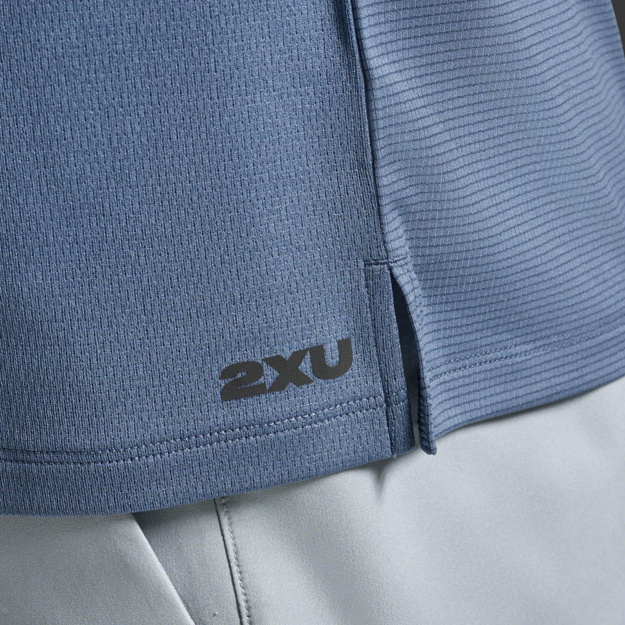Indigo/Black - 2XU - Men's Aero Mesh Short Sleeve Performance Running Top - 3