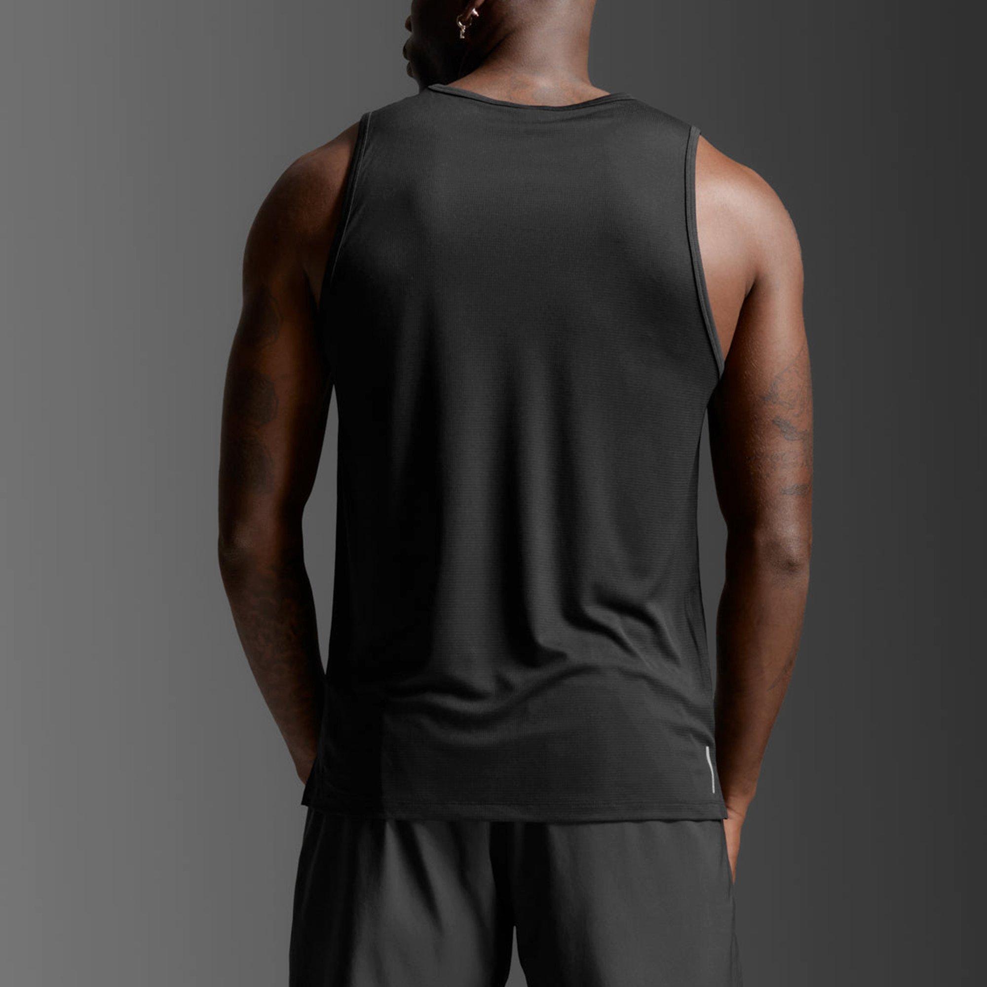 Black/Silver - 2XU - Men's Aero Mesh Performance Running Vest - 2