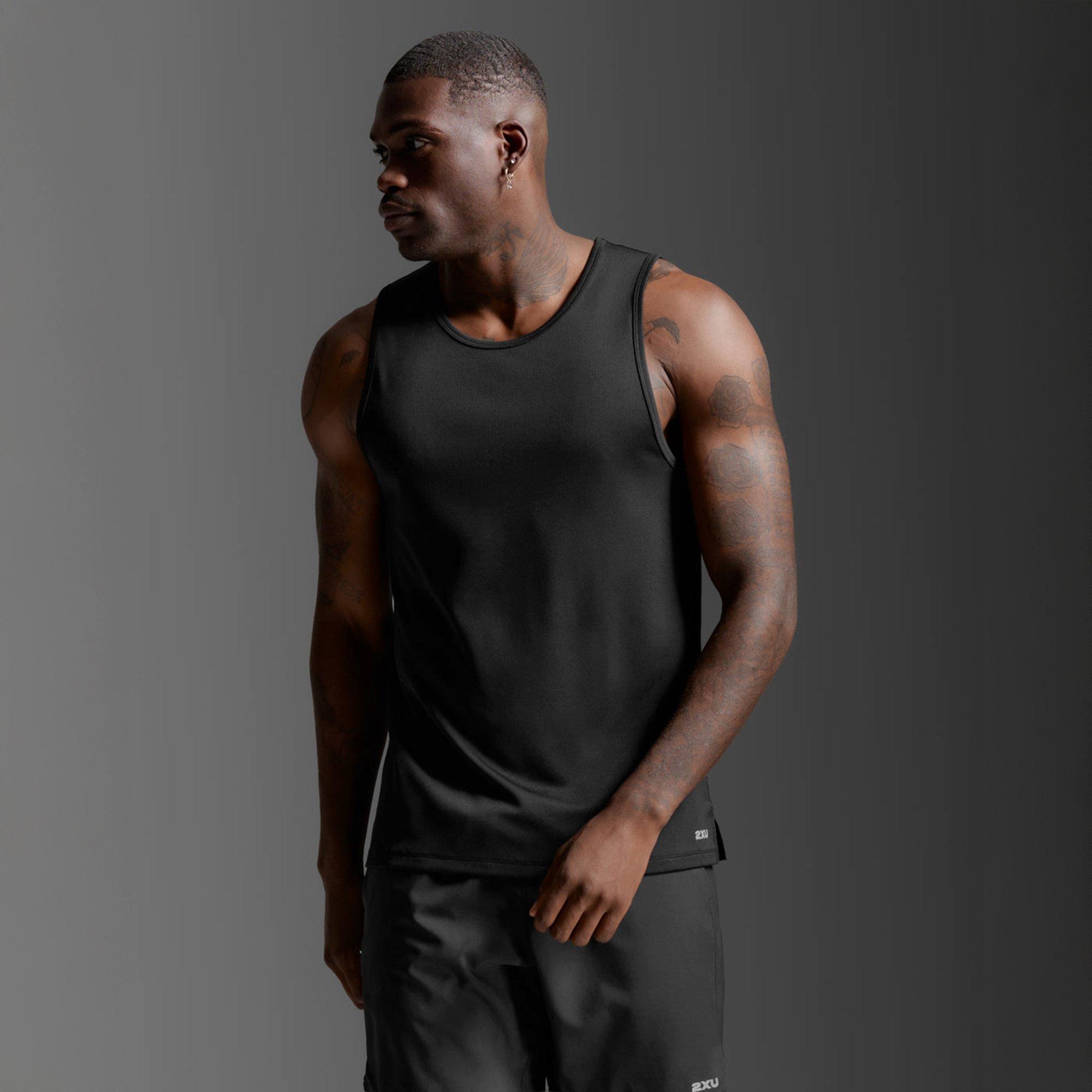 Black/Silver - 2XU - Men's Aero Mesh Performance Running Vest - 6