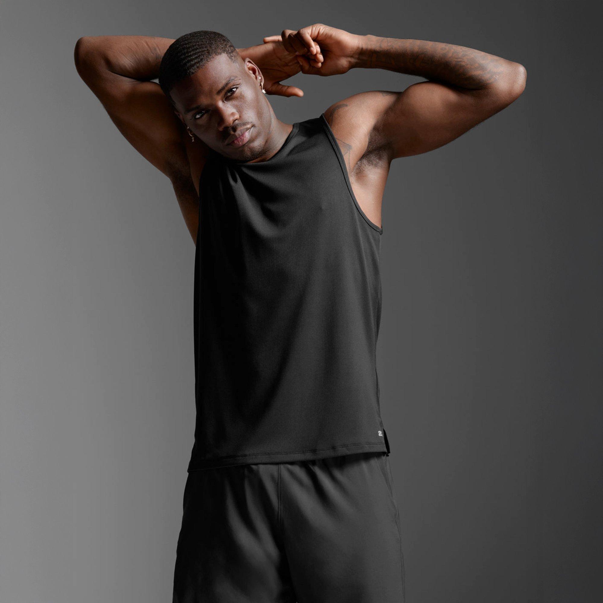 Black/Silver - 2XU - Men's Aero Mesh Performance Running Vest - 7