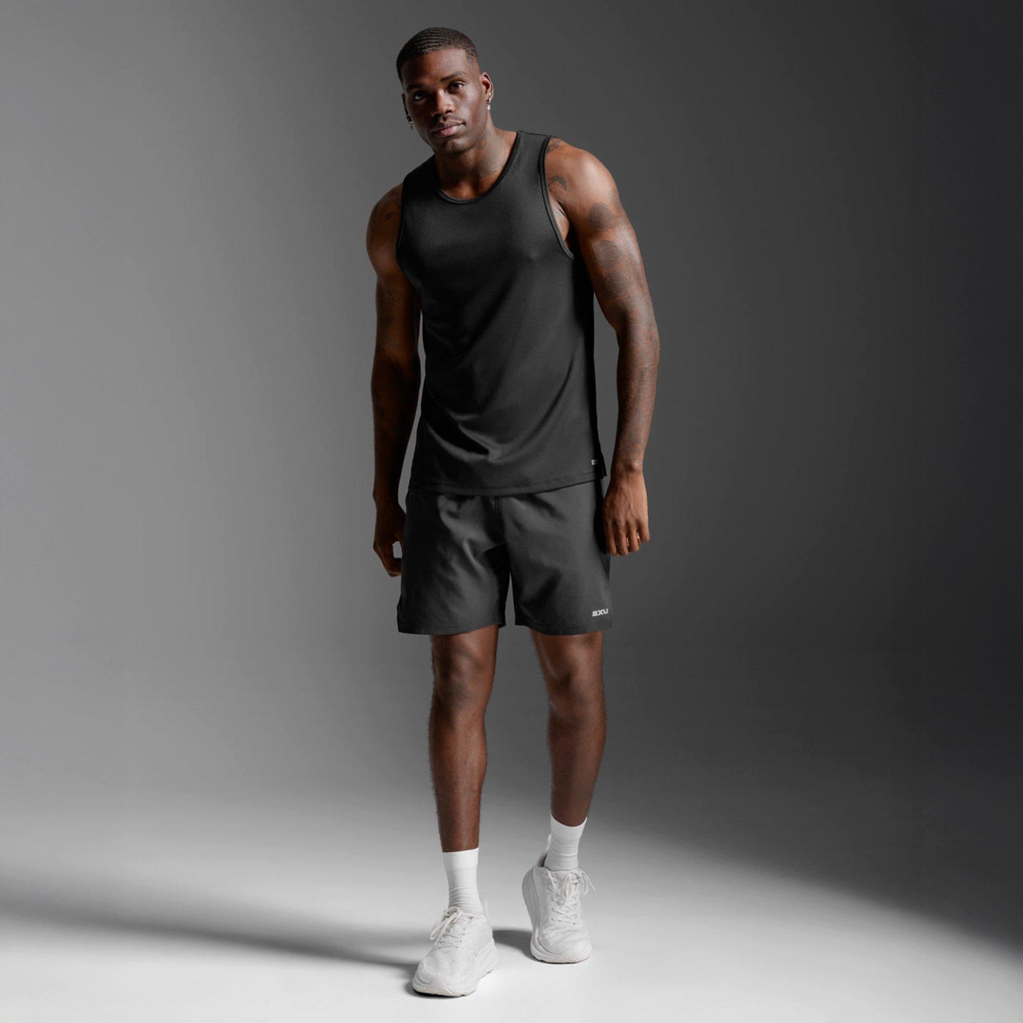 Black/Silver - 2XU - Men's Aero Mesh Performance Running Vest - 8