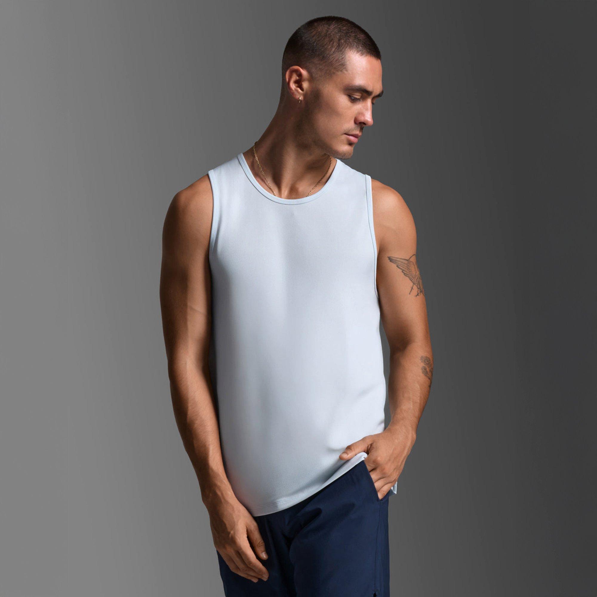 Moonstone/Blk - 2XU - Aero Mesh Tank Sn63 - 5