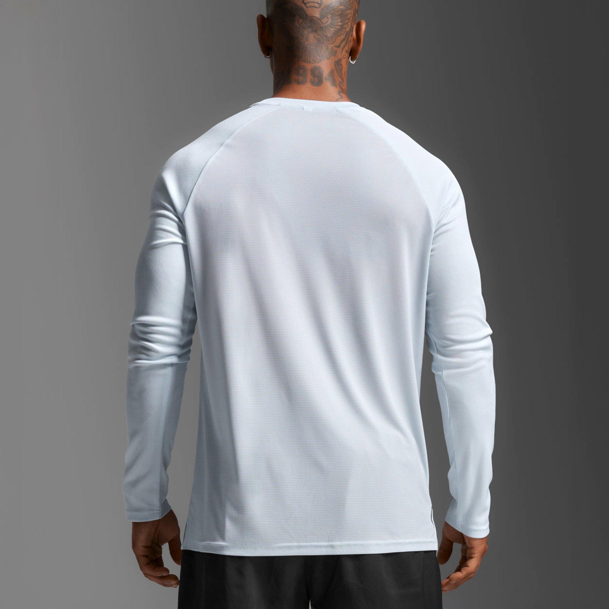 Moonstone/Blk - 2XU - Aero Mesh Ls Sn54 - 2