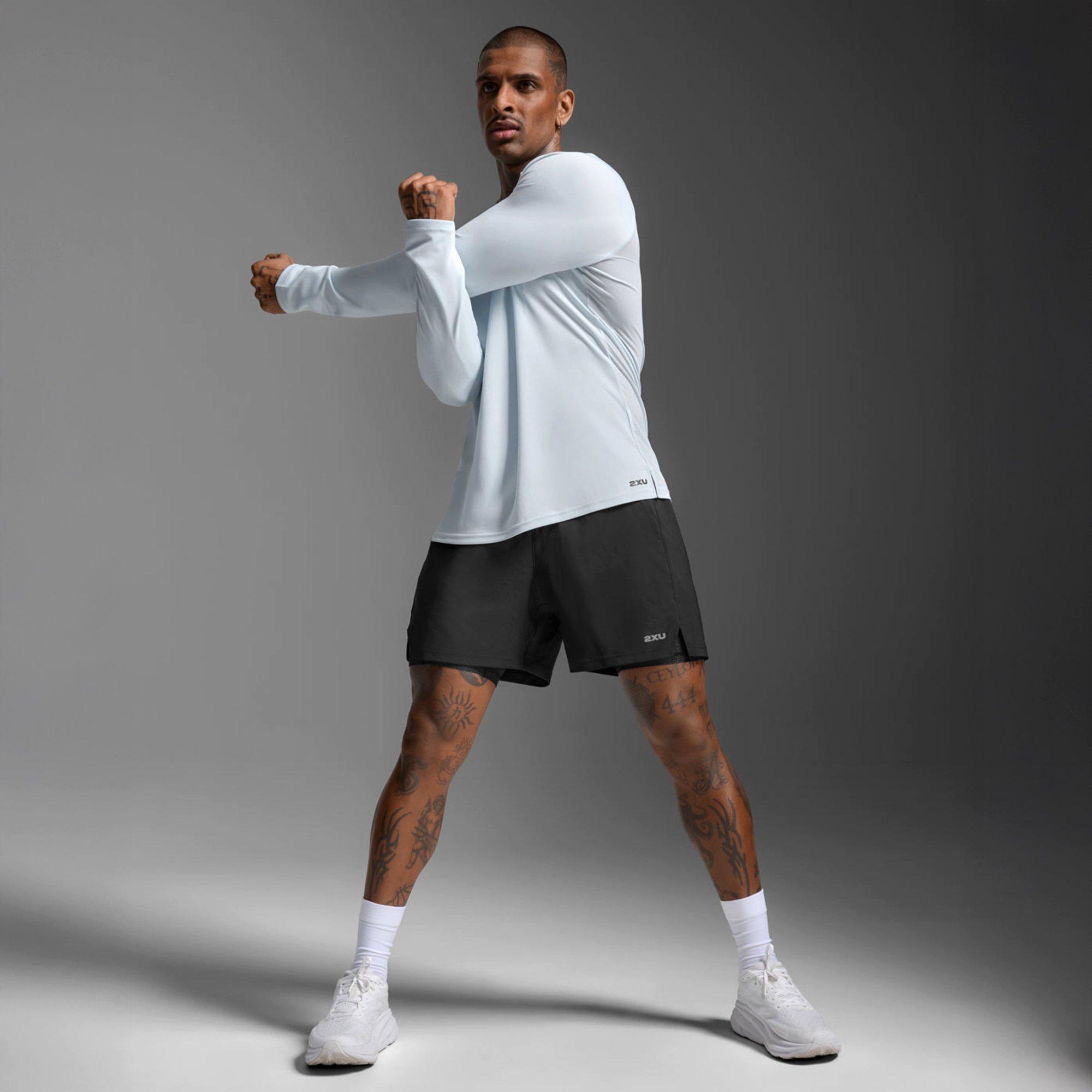 Moonstone/Blk - 2XU - Aero Mesh Ls Sn54 - 8