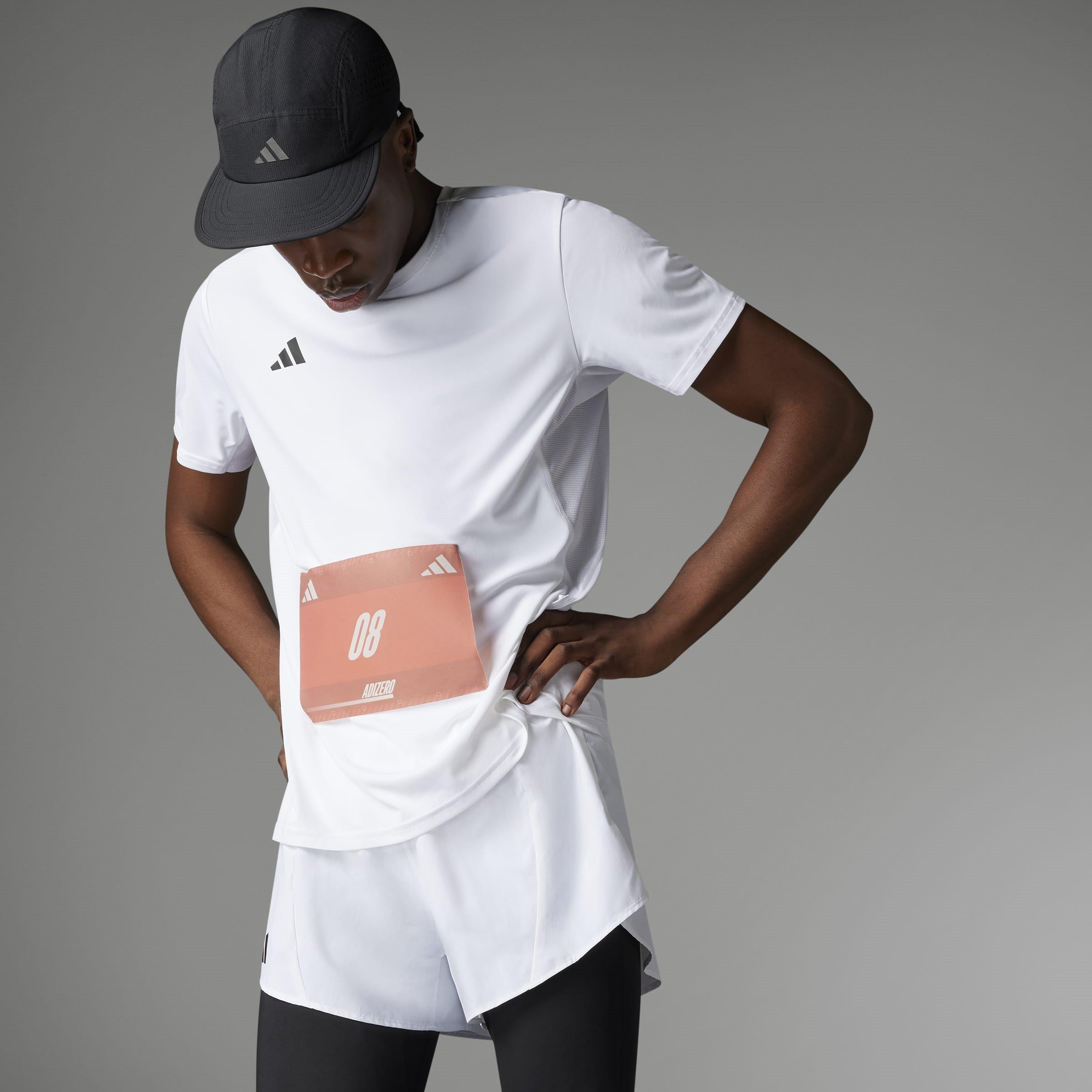 White - adidas - Adizero Essentials Mens Running T Shirt - 15