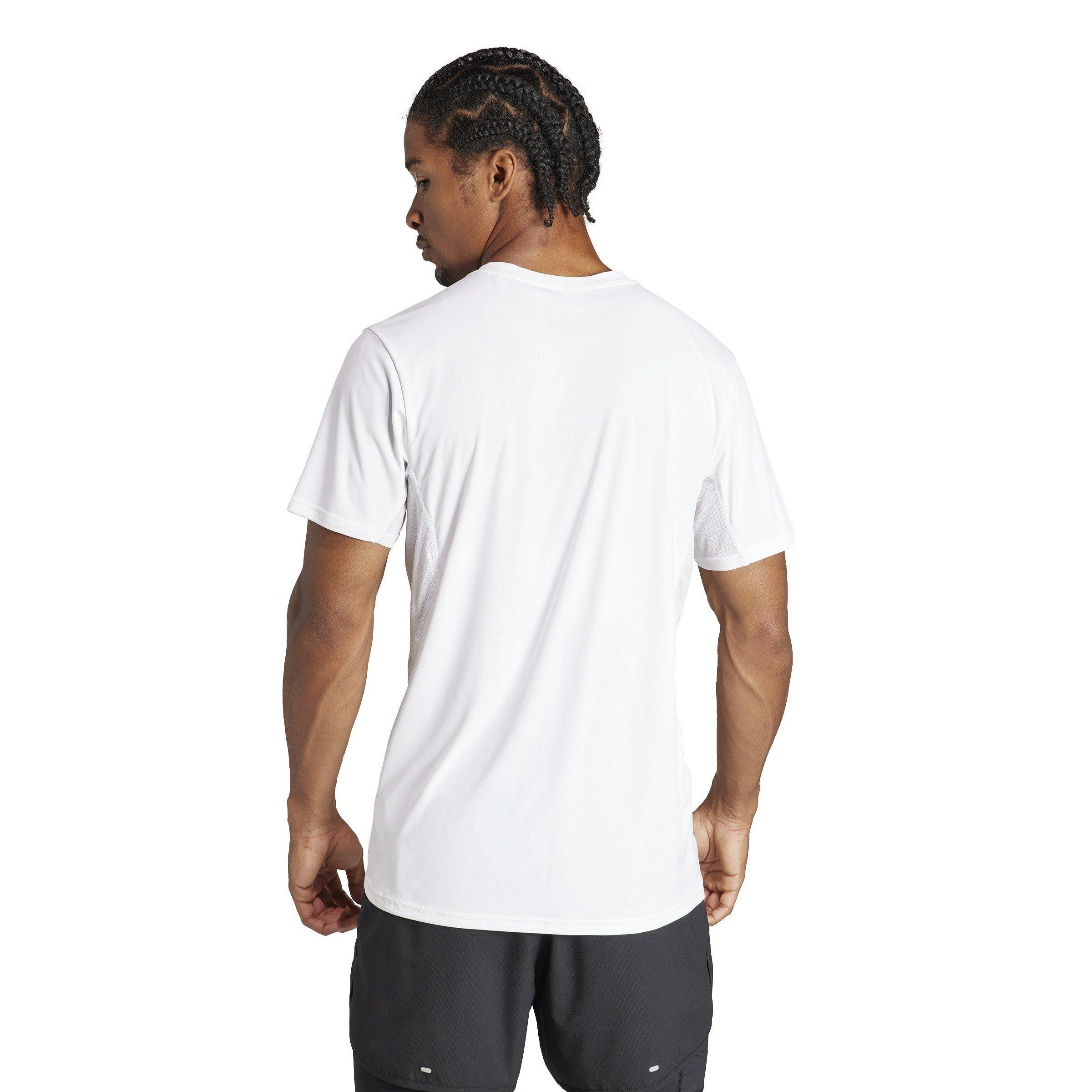 White - adidas - Adizero Essentials Mens Running T Shirt - 4
