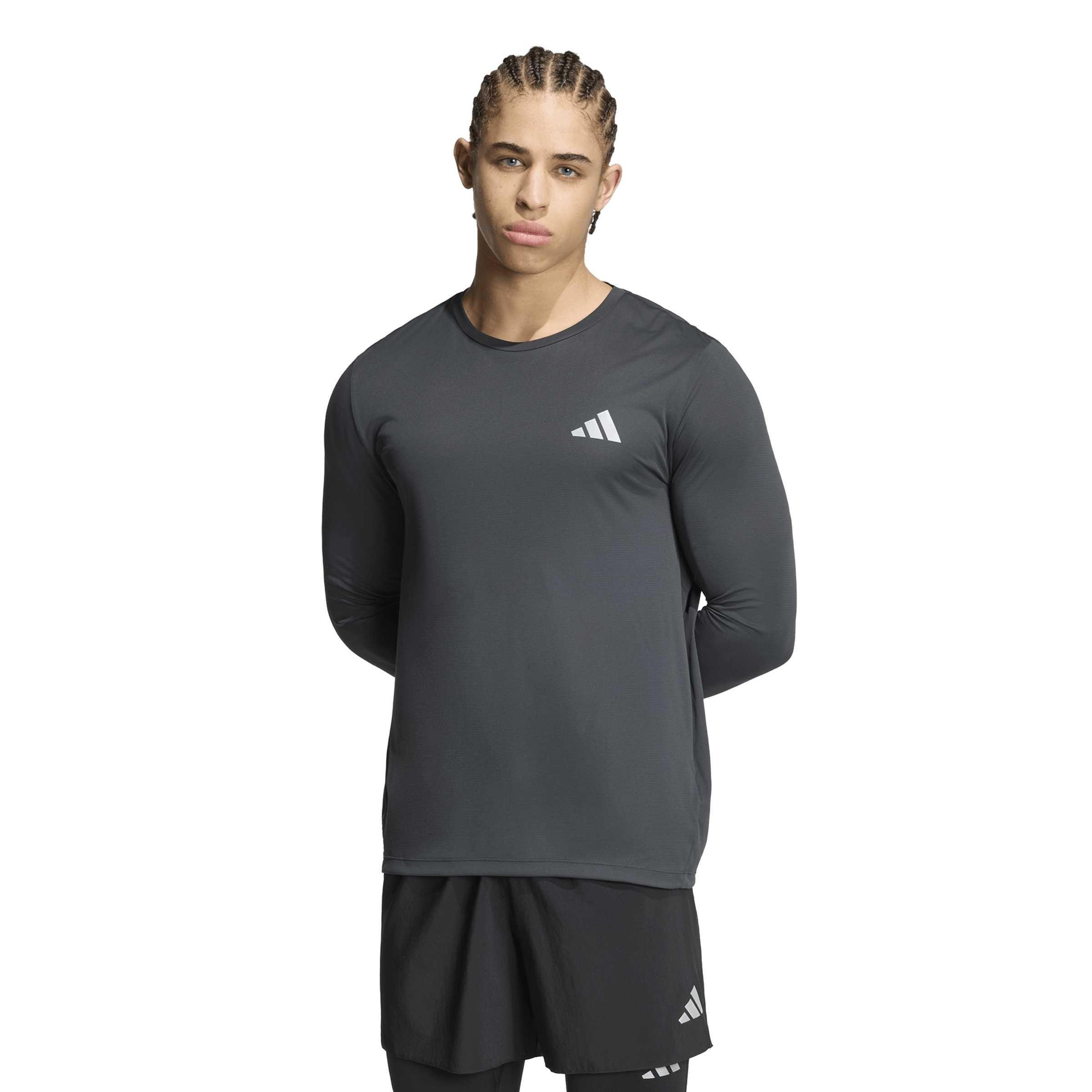 Carbon - adidas - Men's Run Ess Long Sleeve Performance Running Top - 2