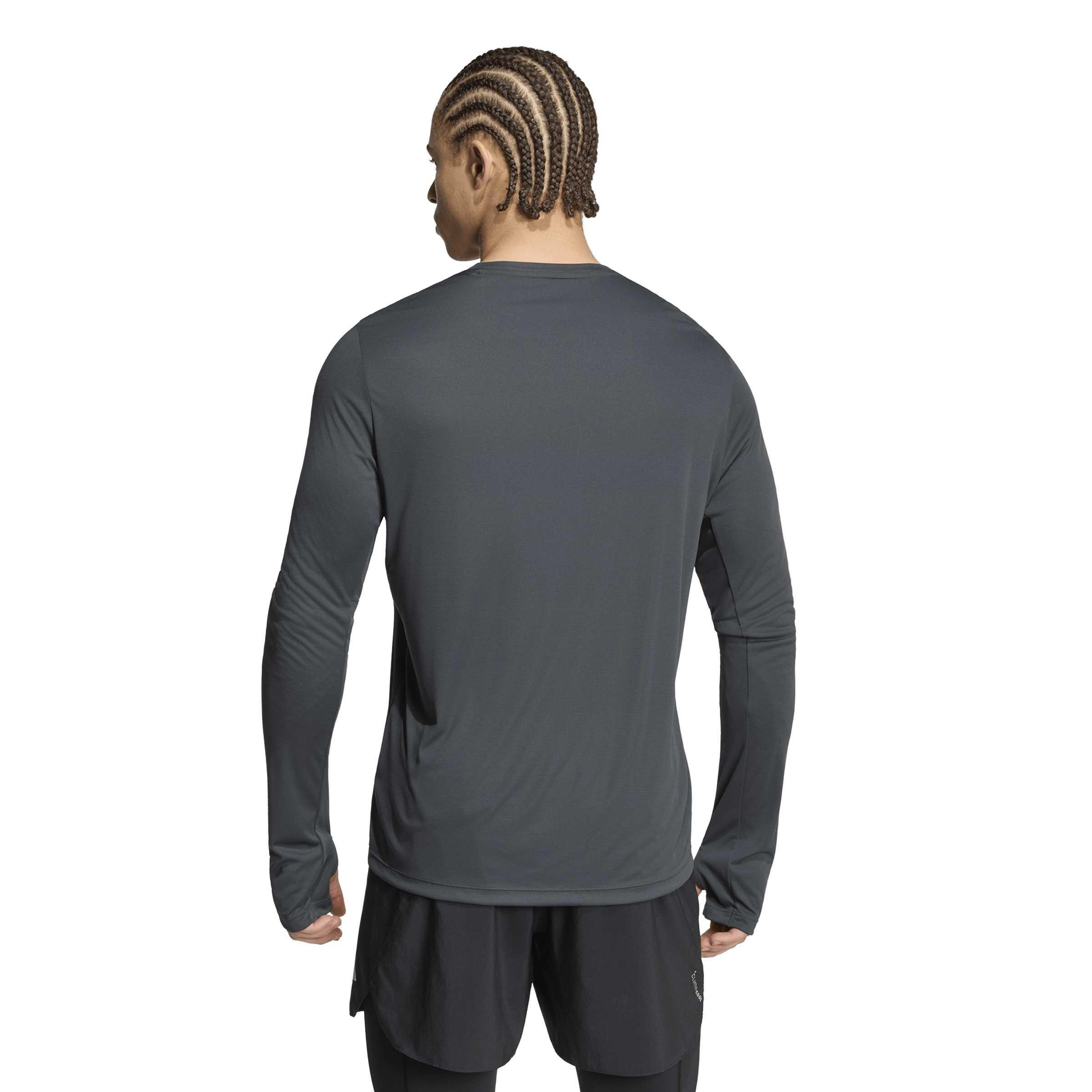 Carbon - adidas - Men's Run Ess Long Sleeve Performance Running Top - 3