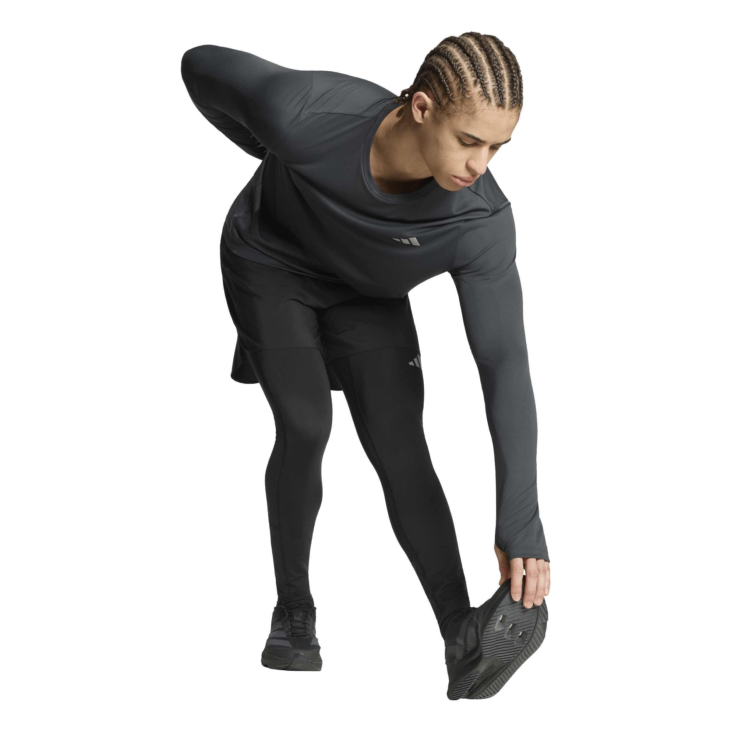Carbon - adidas - Men's Run Ess Long Sleeve Performance Running Top - 6