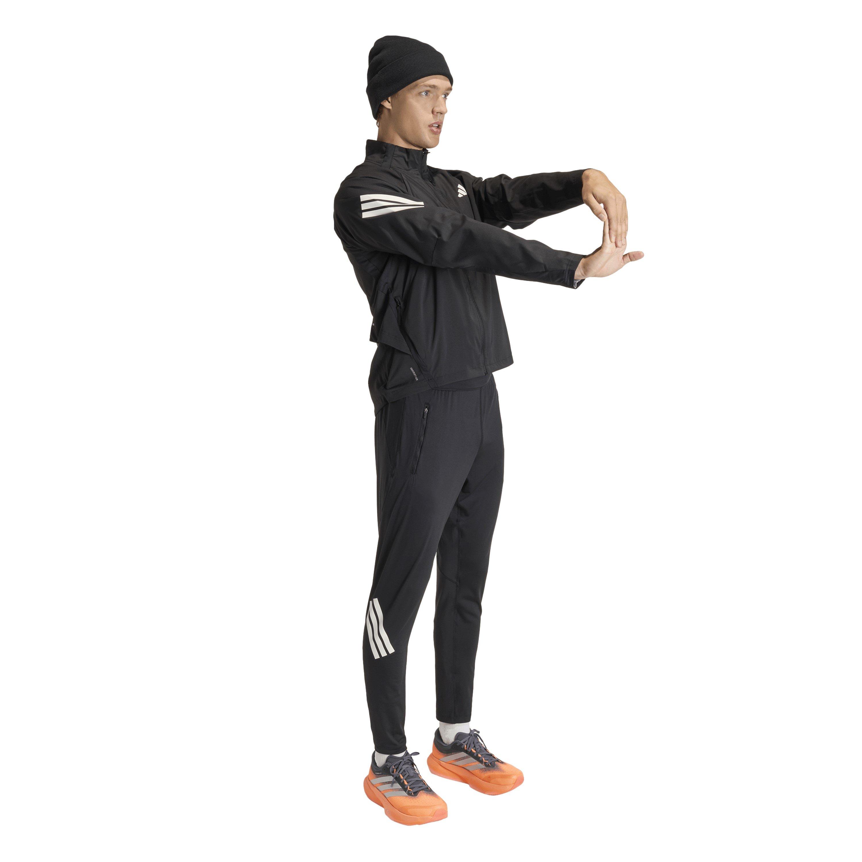 M.Grey Heather - adidas - Run Ess Long Sleeve Performance Running Top - 6