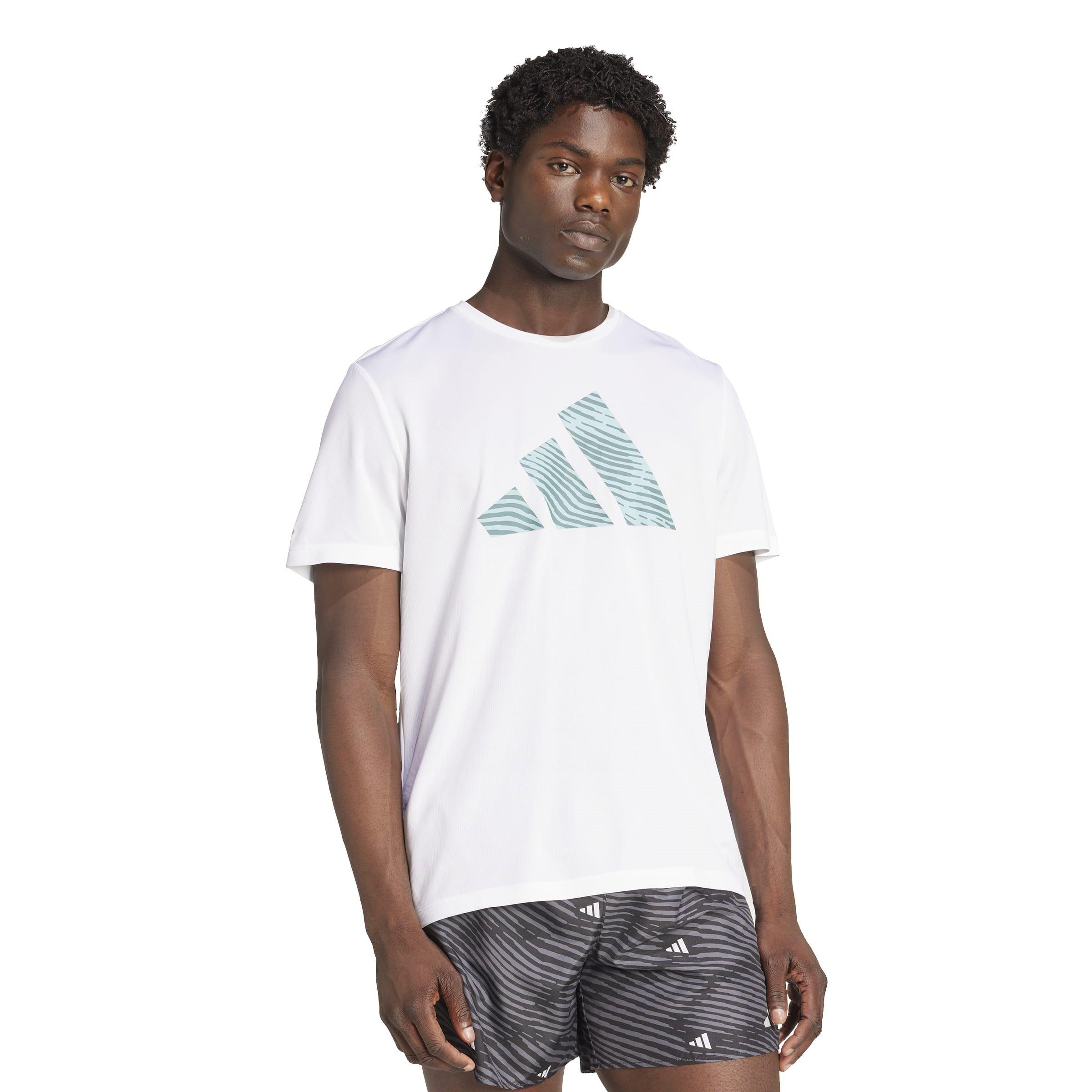 White - adidas - Adi365 Running Essentials Brand Love Mens Performance T-Shirt - 2