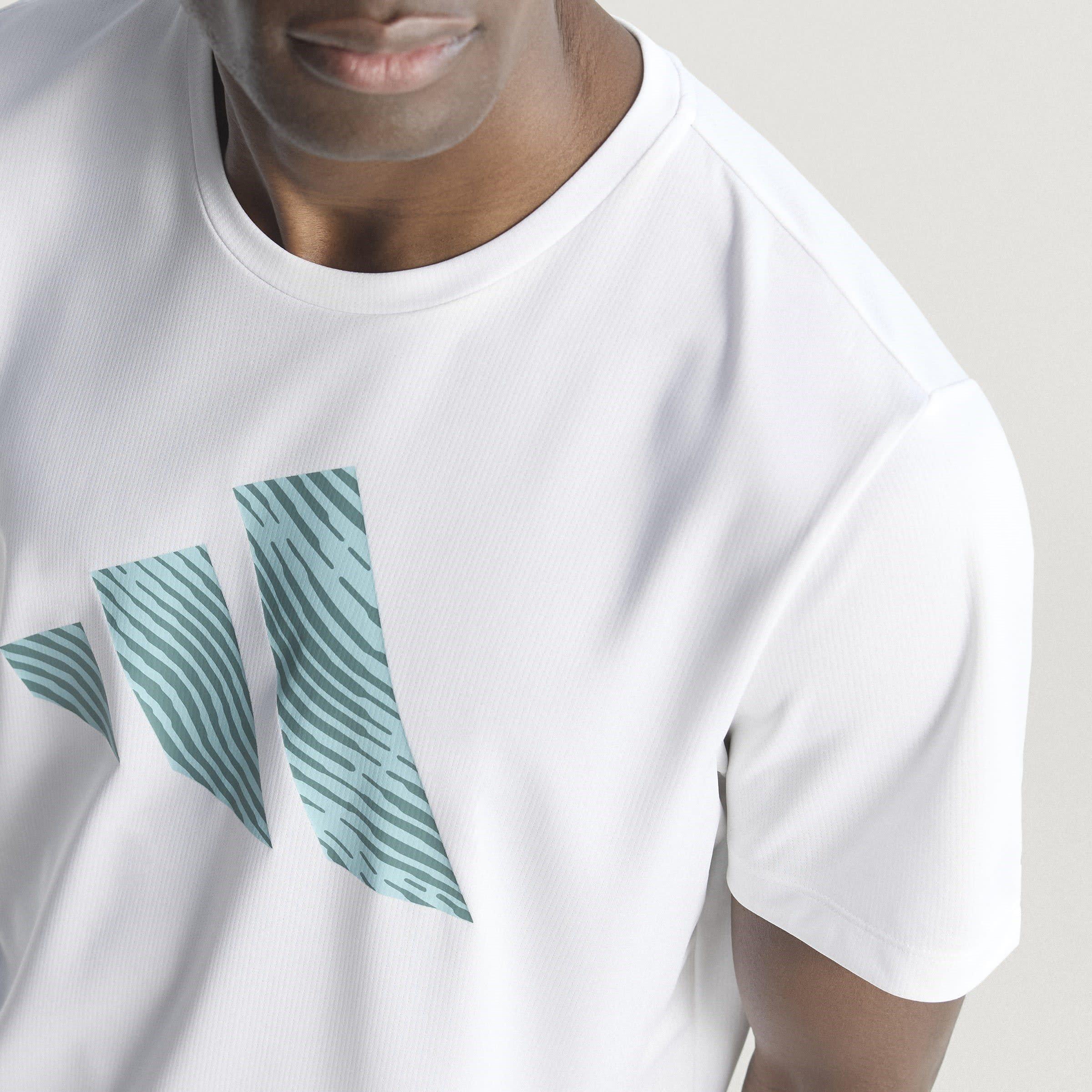 White - adidas - Adi365 Running Essentials Brand Love Mens Performance T-Shirt - 11