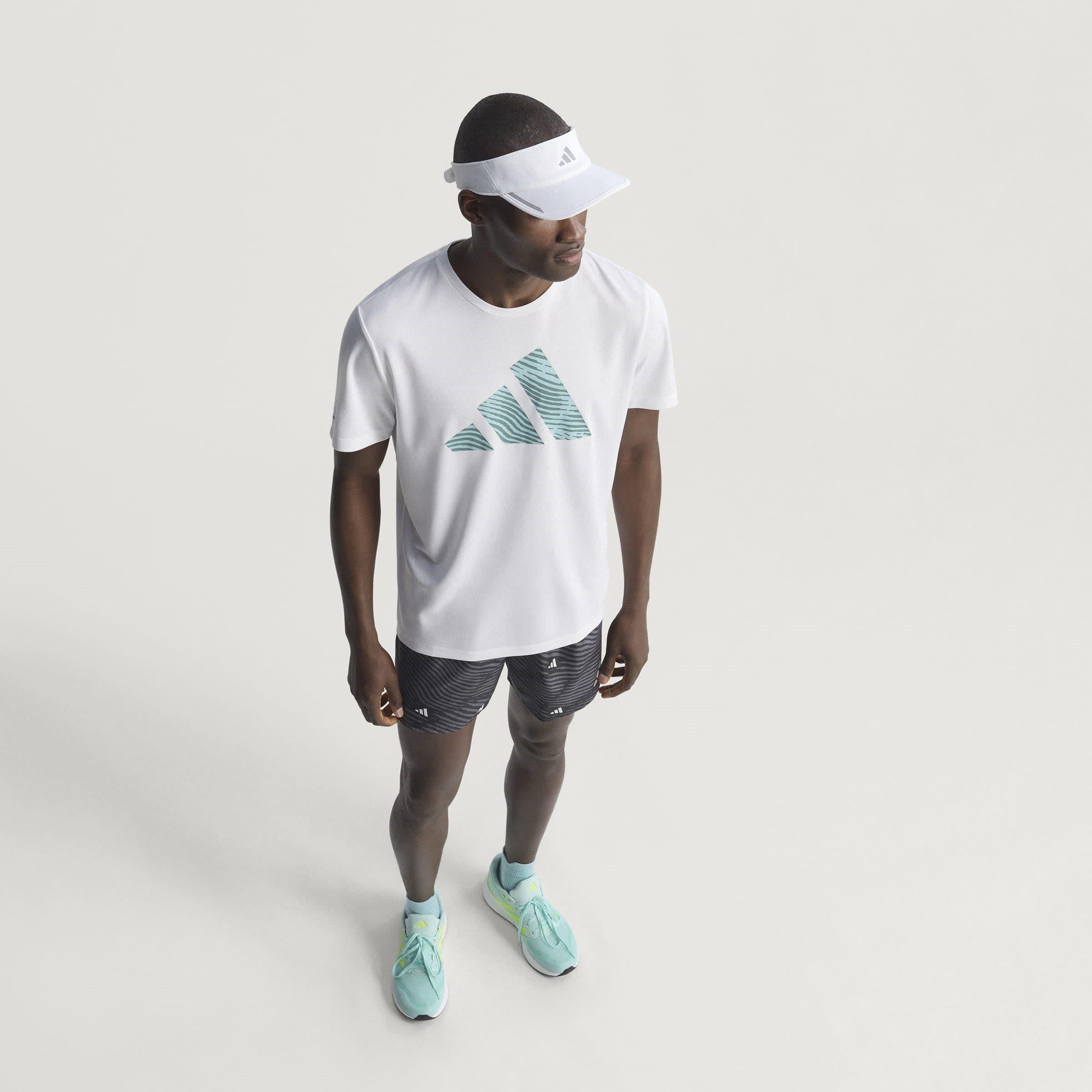 White - adidas - Adi365 Running Essentials Brand Love Mens Performance T-Shirt - 14