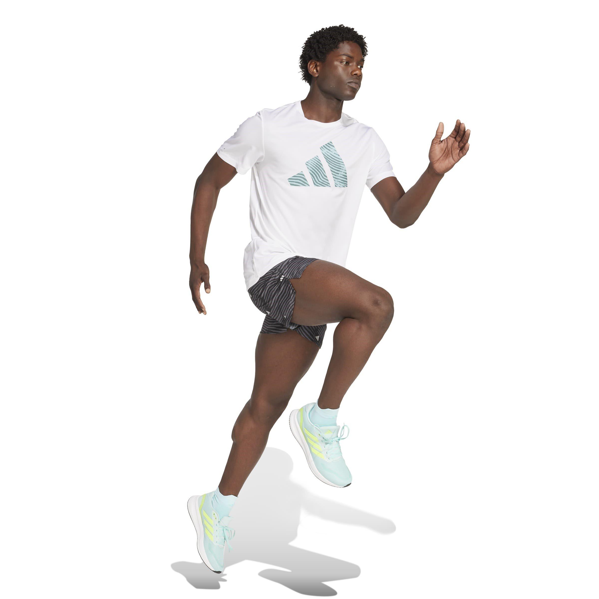 White - adidas - Adi365 Running Essentials Brand Love Mens Performance T-Shirt - 4