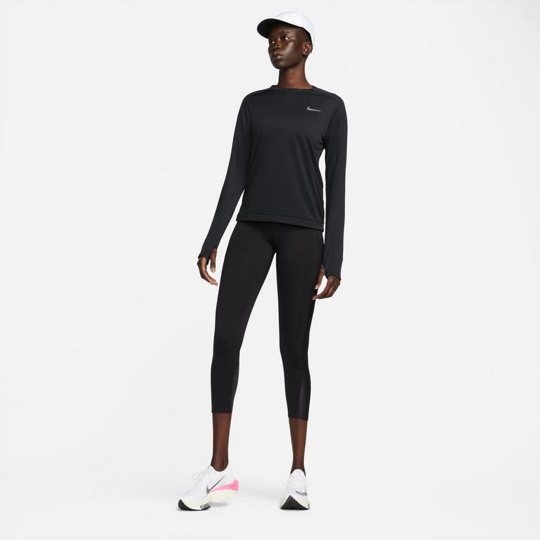 Black/Silv - Nike - DF Pacer Crew Womens - 5