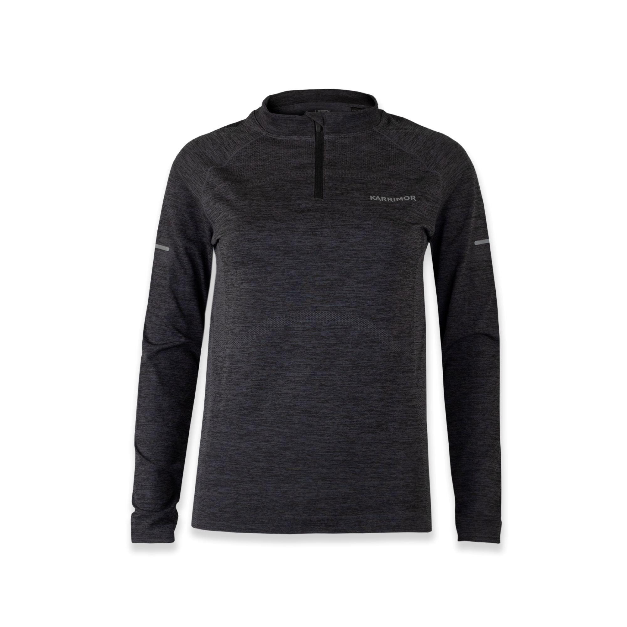 Black Marl - Karrimor - XLite Seamless Running Ladies 1/4 zip - 1
