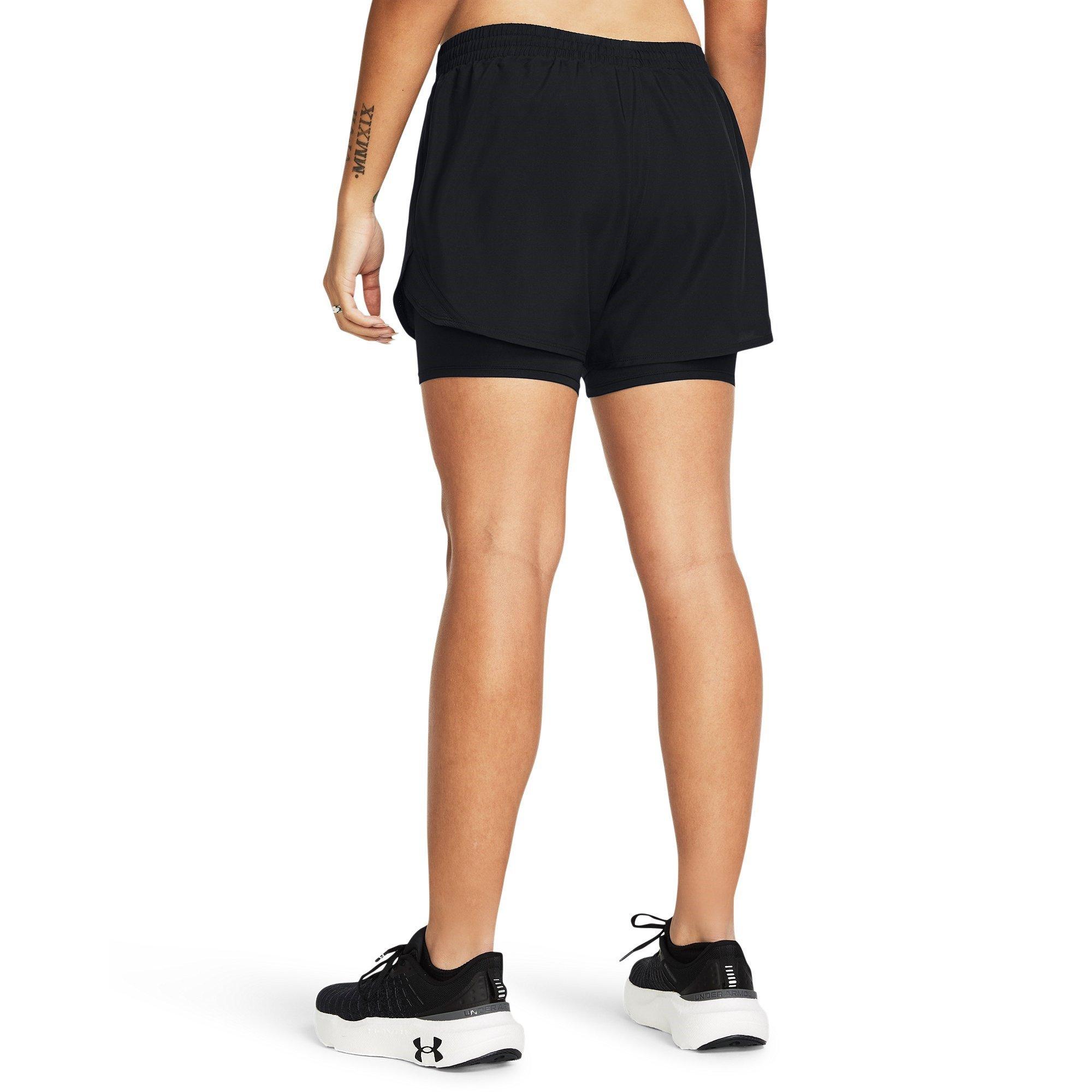 Blk/Reflective - Under Armour - Fly By 2in1 Performance Running Shorts - 3