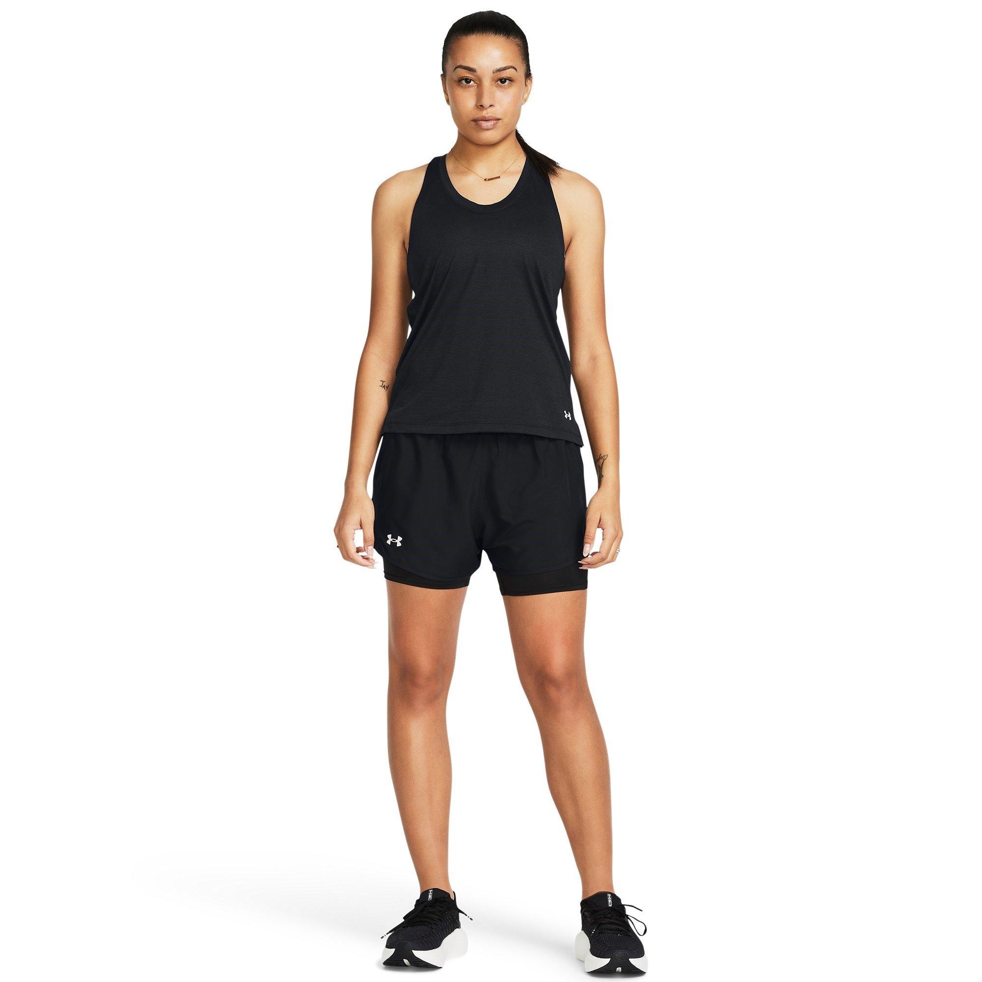 Blk/Reflective - Under Armour - Fly By 2in1 Performance Running Shorts - 4