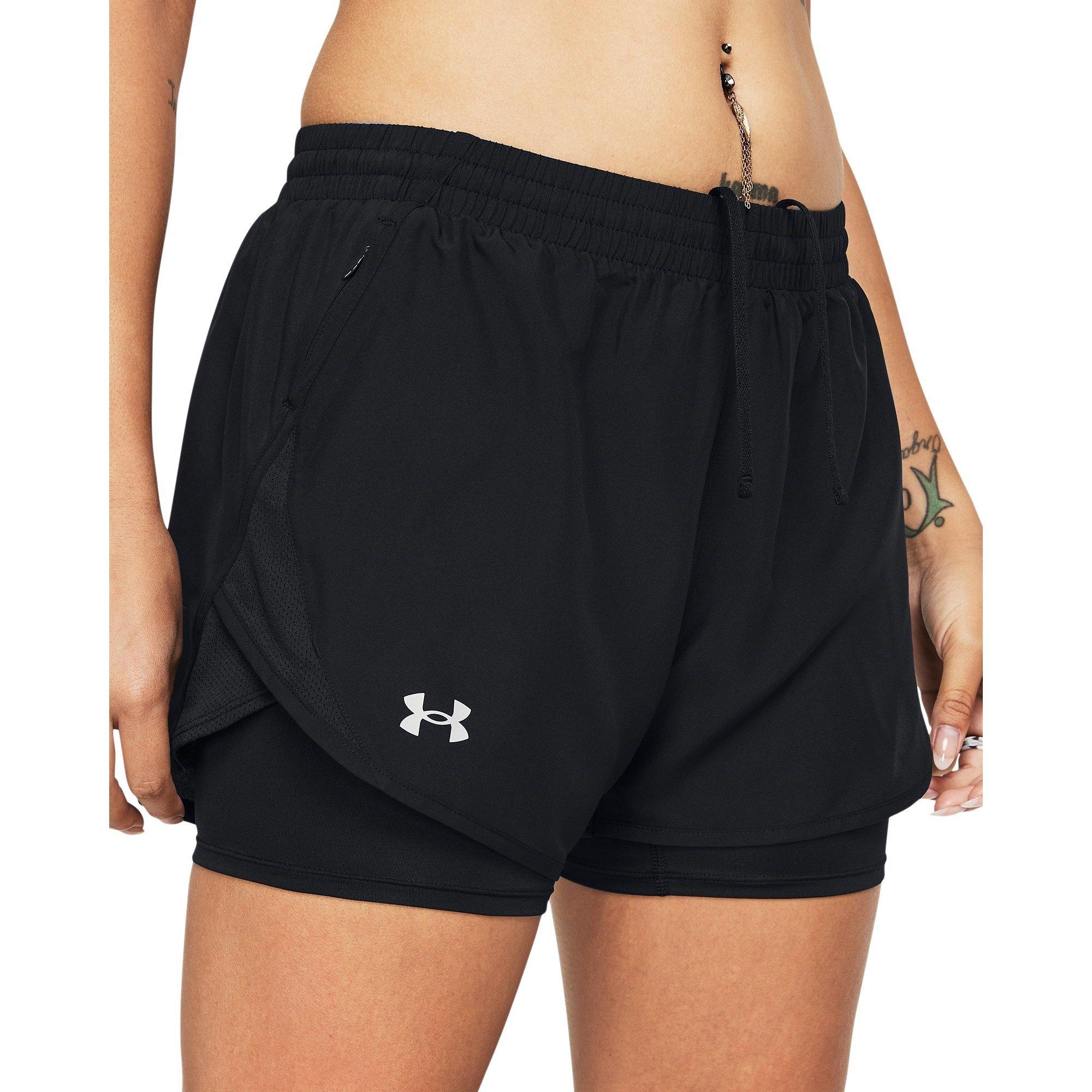 Blk/Reflective - Under Armour - Fly By 2in1 Performance Running Shorts - 5
