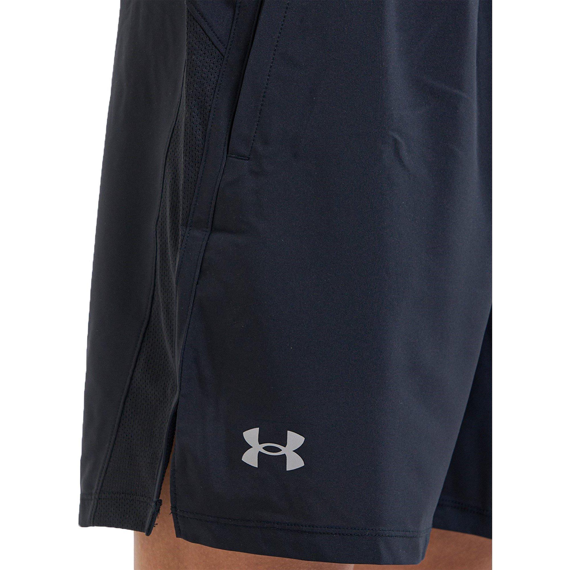 Blk/Wht/Reflec - Under Armour - Launch Mens Performance Shorts - 11