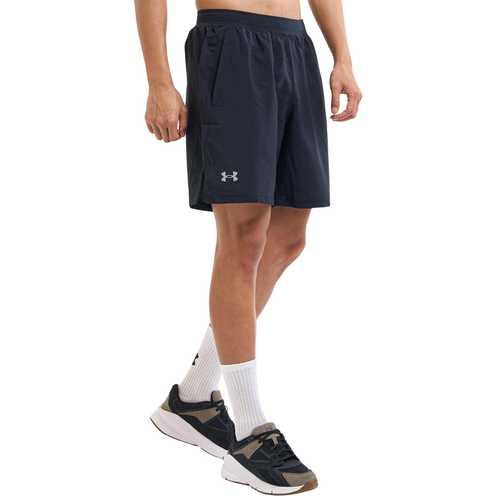 Blk/Wht/Reflec - Under Armour - Launch Mens Performance Shorts - 9