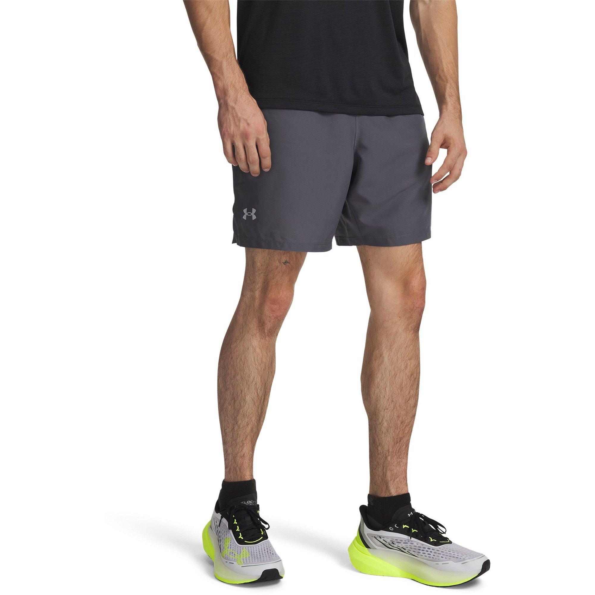Castlerock/Wht - Under Armour - Under Launch Mens Performance Shorts - 3