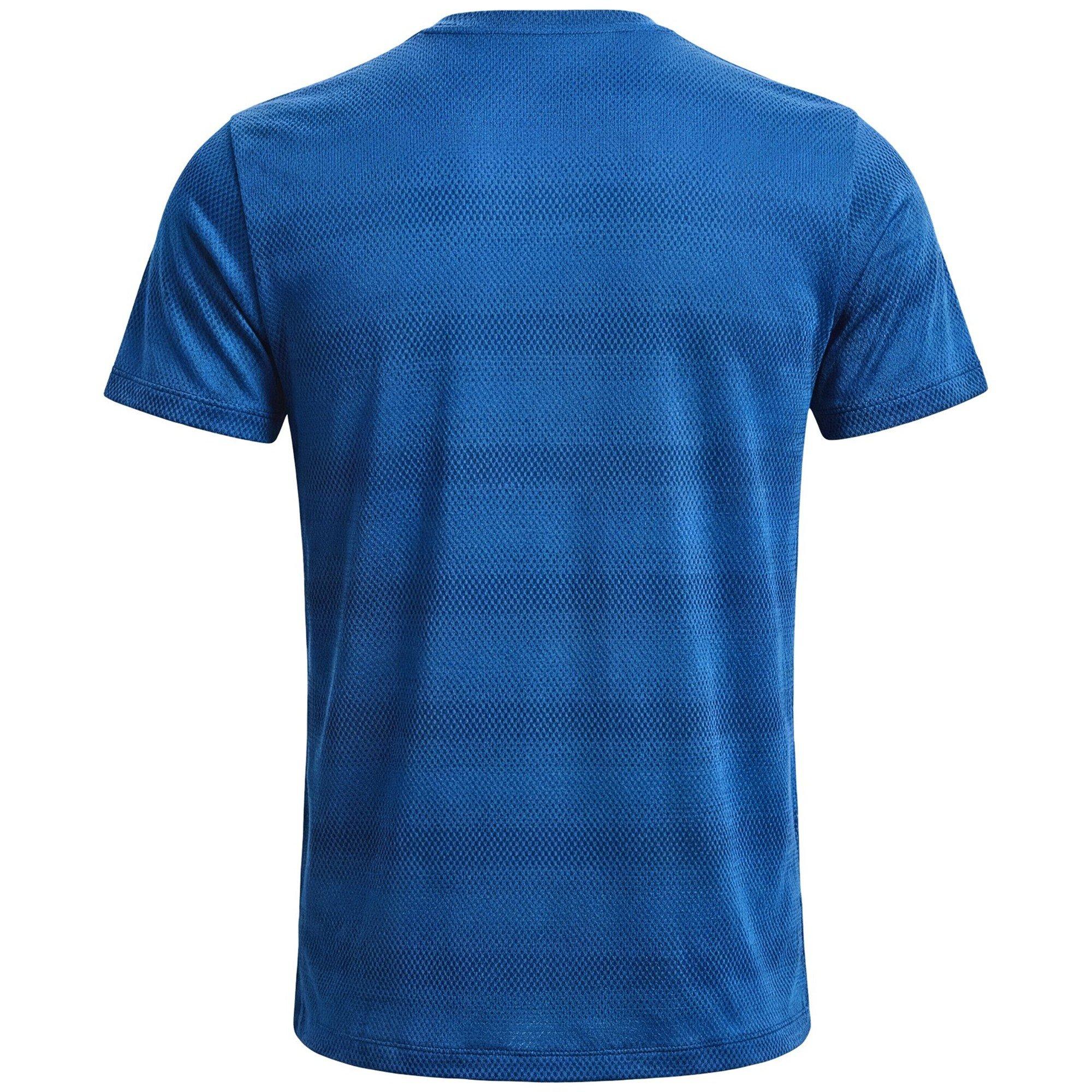 Blue/Reflective - Under Armour - Men's Short Sleeve Performance Running Top - 2