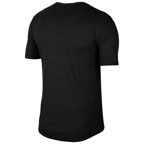Blk/Ref.Silver - Nike - Dri FIT Miler Mens Running T Shirt - 2