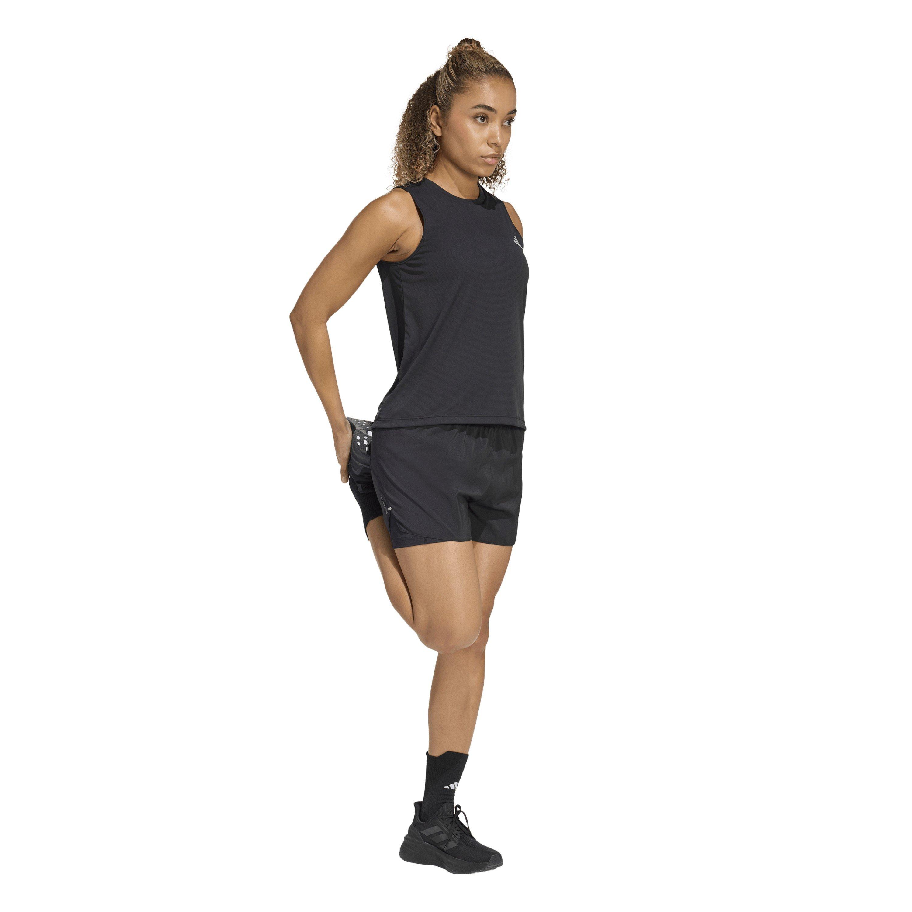 Black - adidas - ADI365 Running Essentials 2In1 Womens Shorts - 6