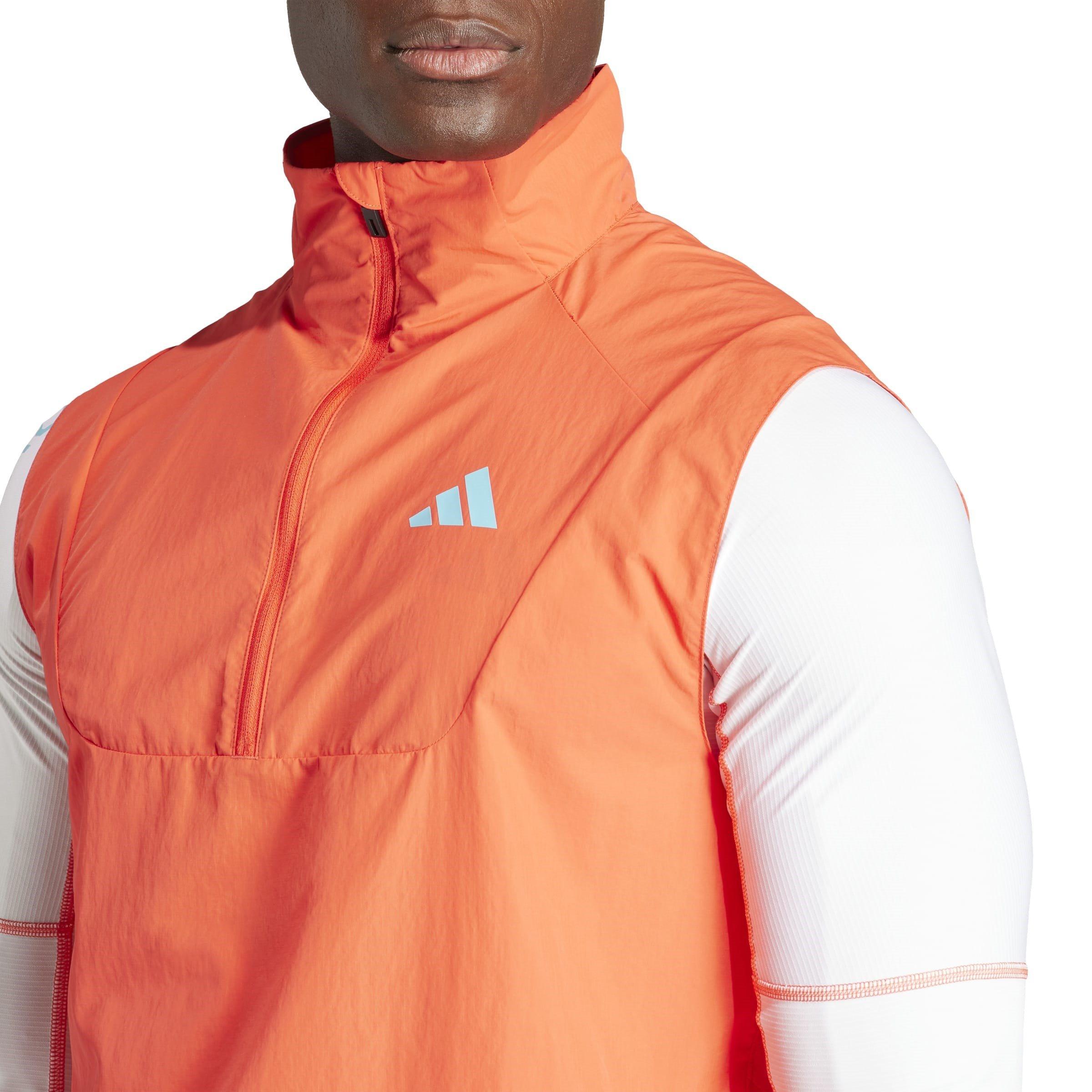 Rot - adidas - Adizero Half-Zip Performance Vest - 5