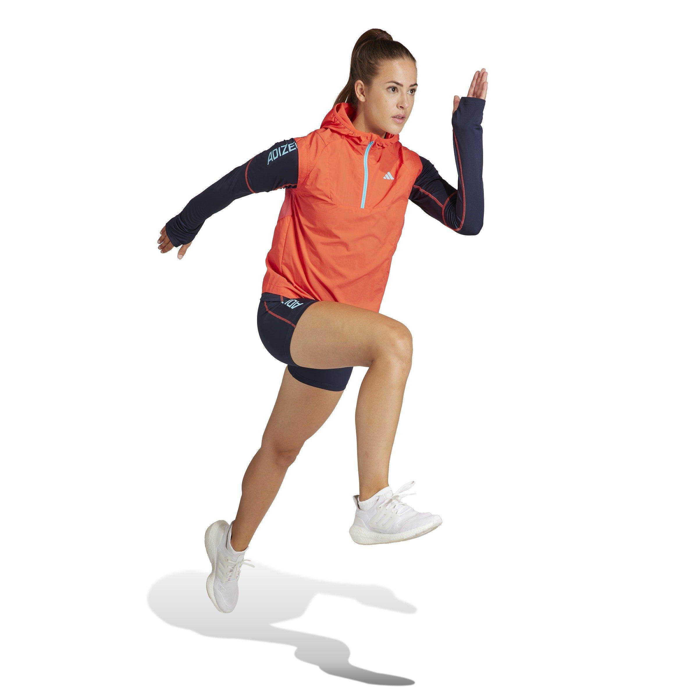 Red - adidas - Adizero Half-Zip Running Vest Womens - 4