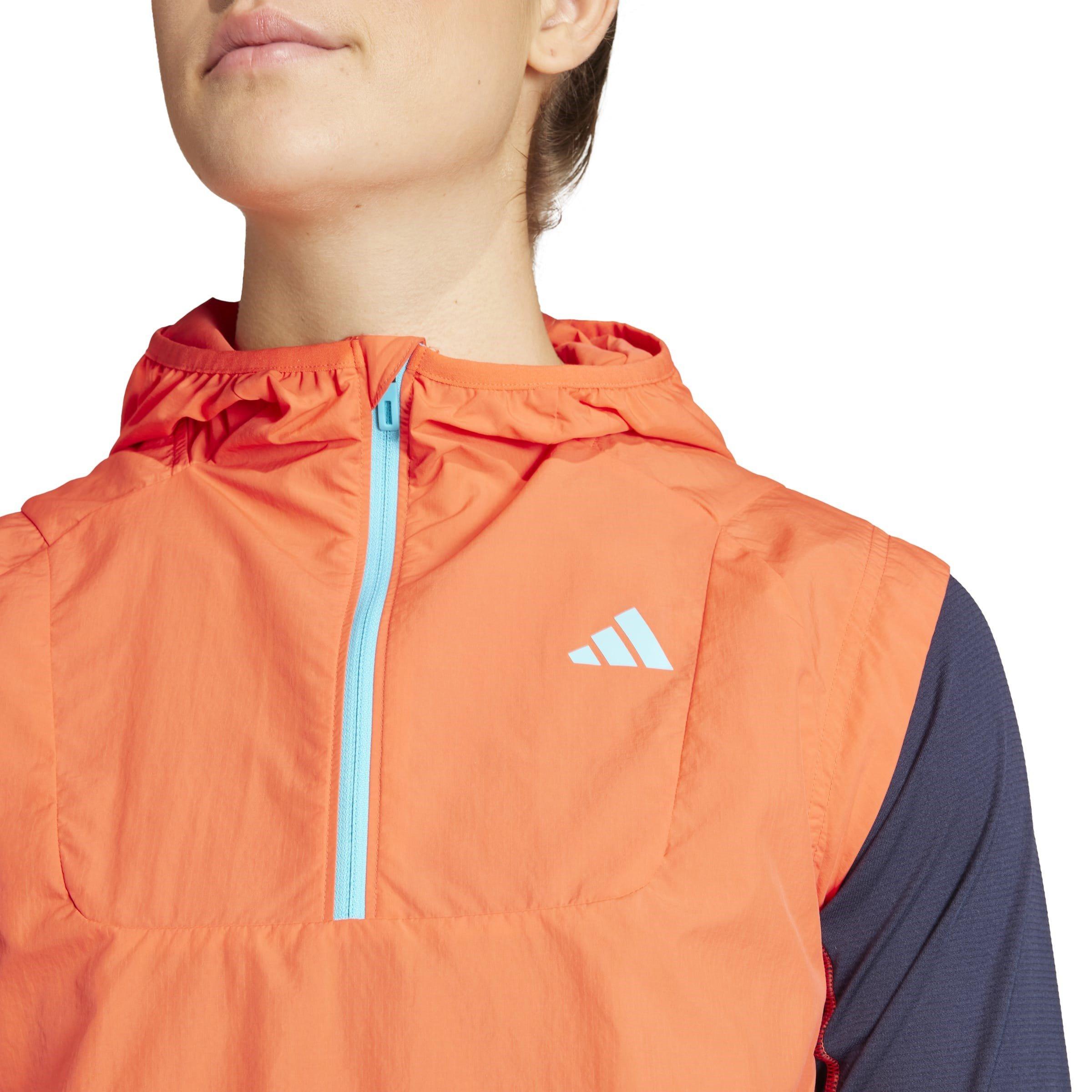 Red - adidas - Adizero Half-Zip Running Vest Womens - 5